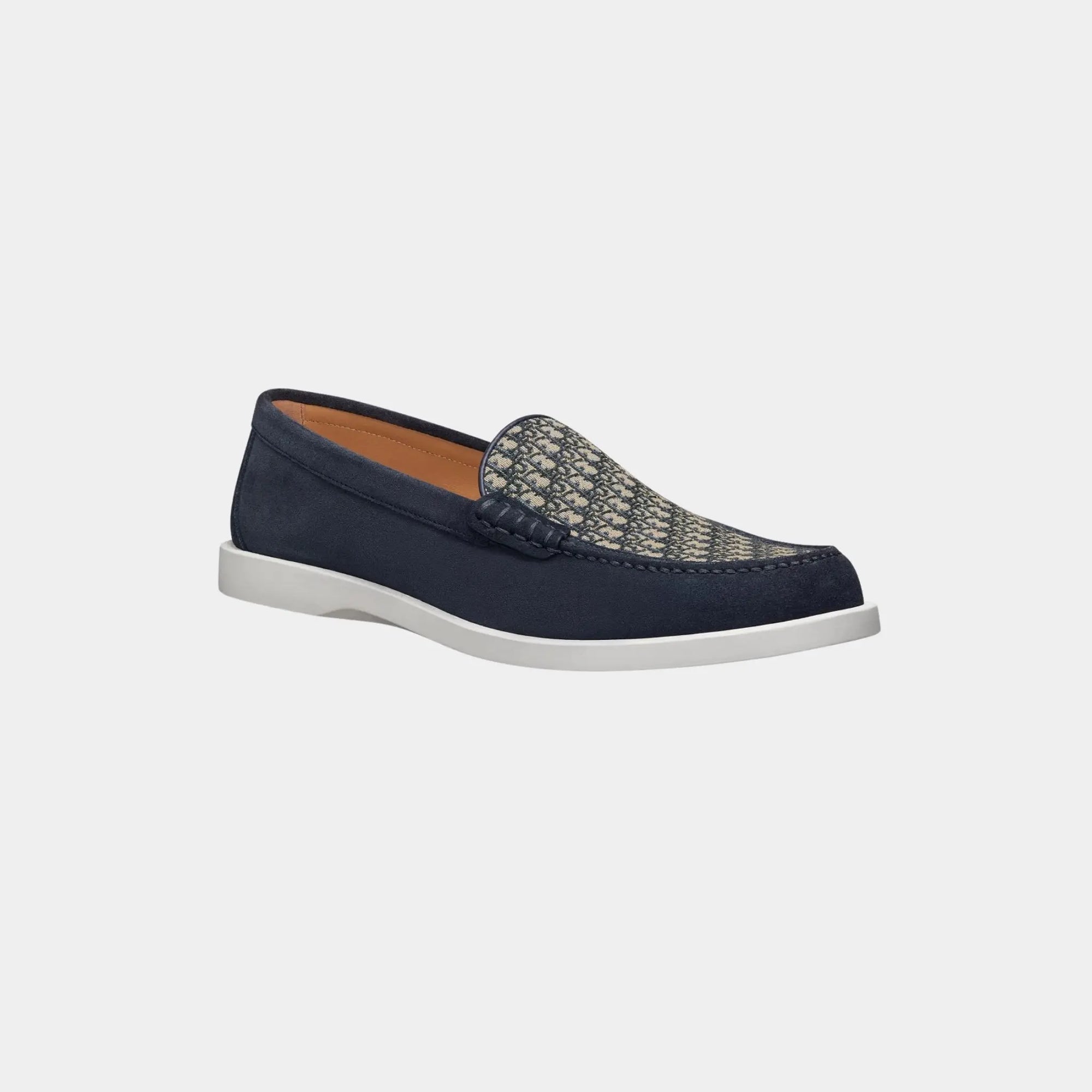 Оригінальна Granville Moccasin Suede And Jacquard Canvas Dior – вид ззаду