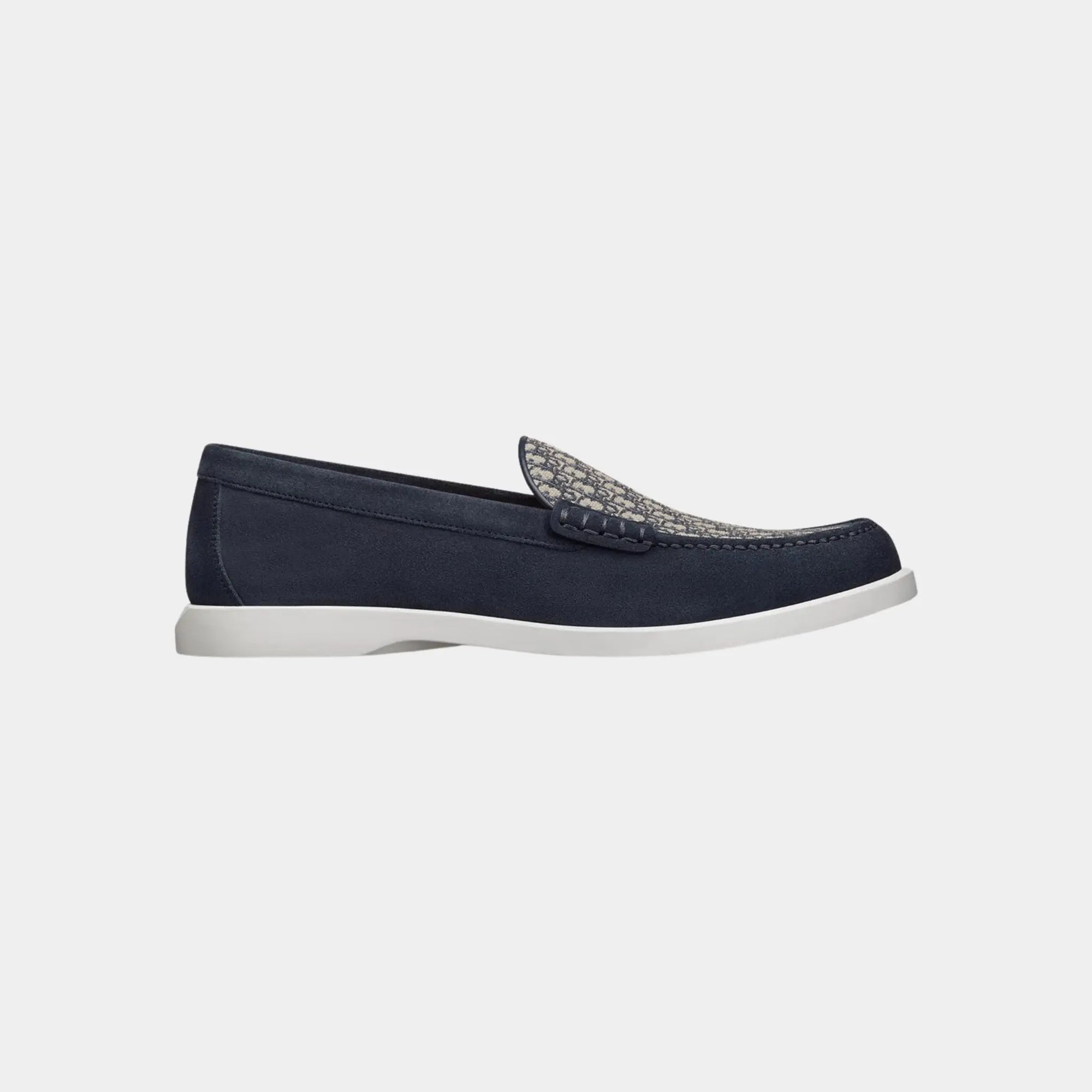 Оригінальна Granville Moccasin Suede And Jacquard Canvas Dior – боковий вид