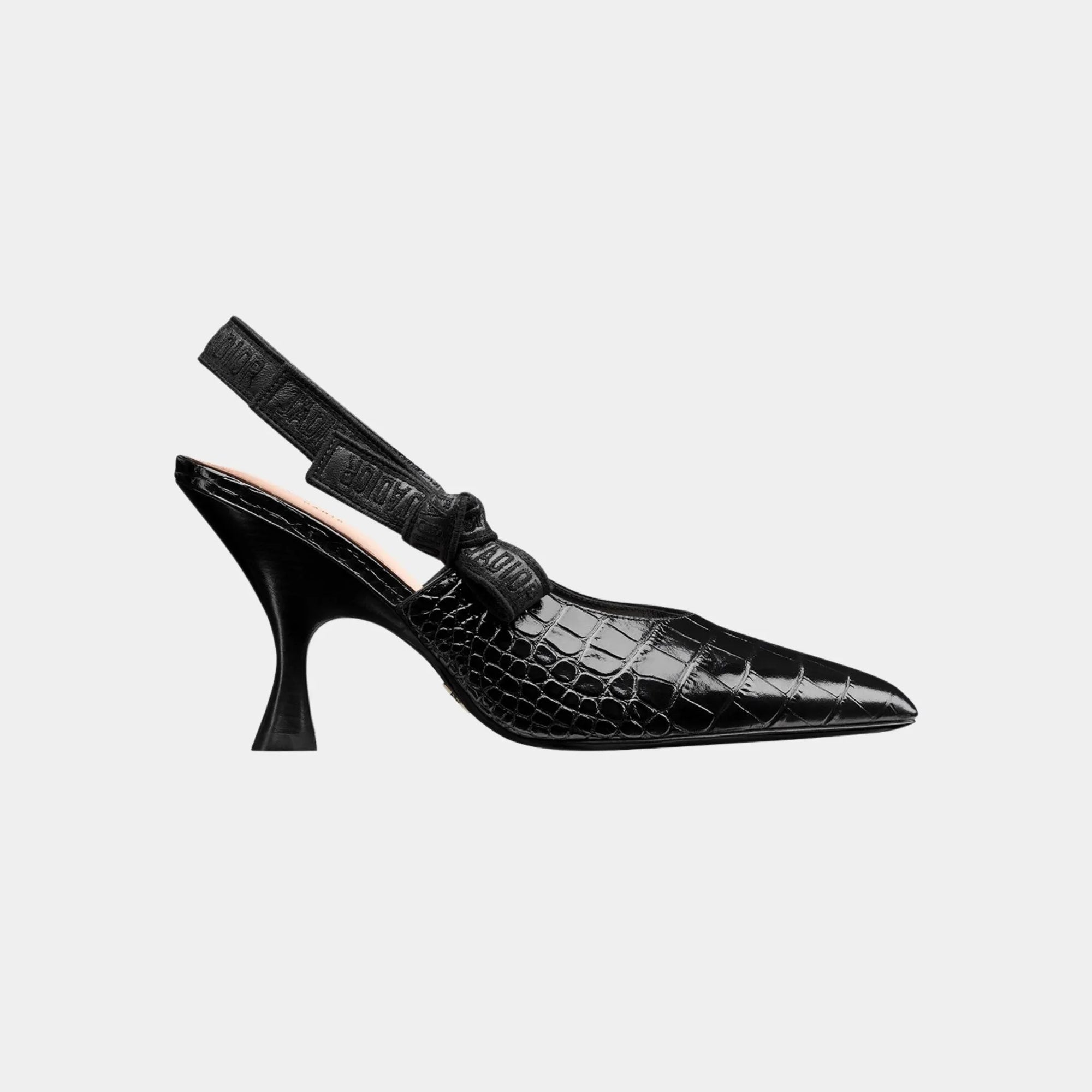 J Adior Slingback Pump Calfskin With Crocodike Pattern Dior – Гарантія оригінальності – вид ззаду