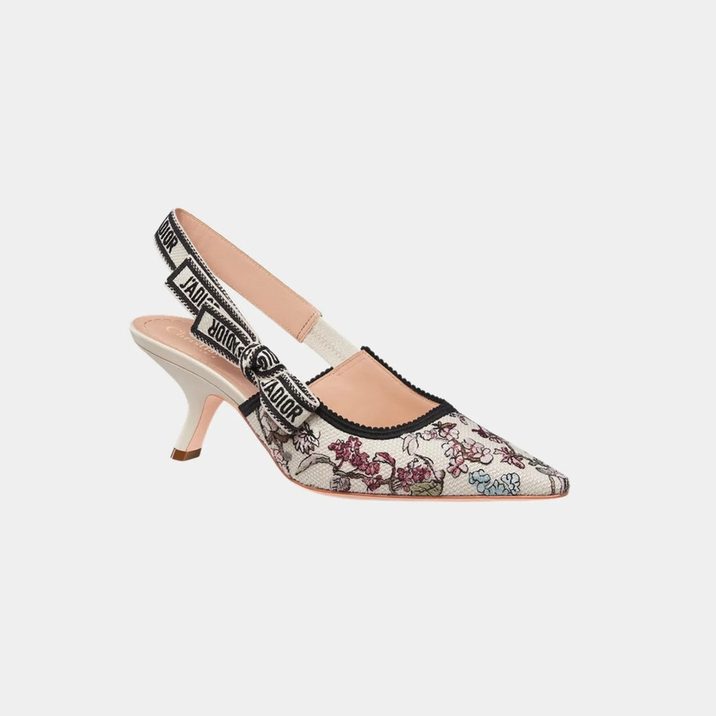 Оригінальна J Adior Slingback Pump Cotton With Millefiori Pattern Dior – вид ззаду