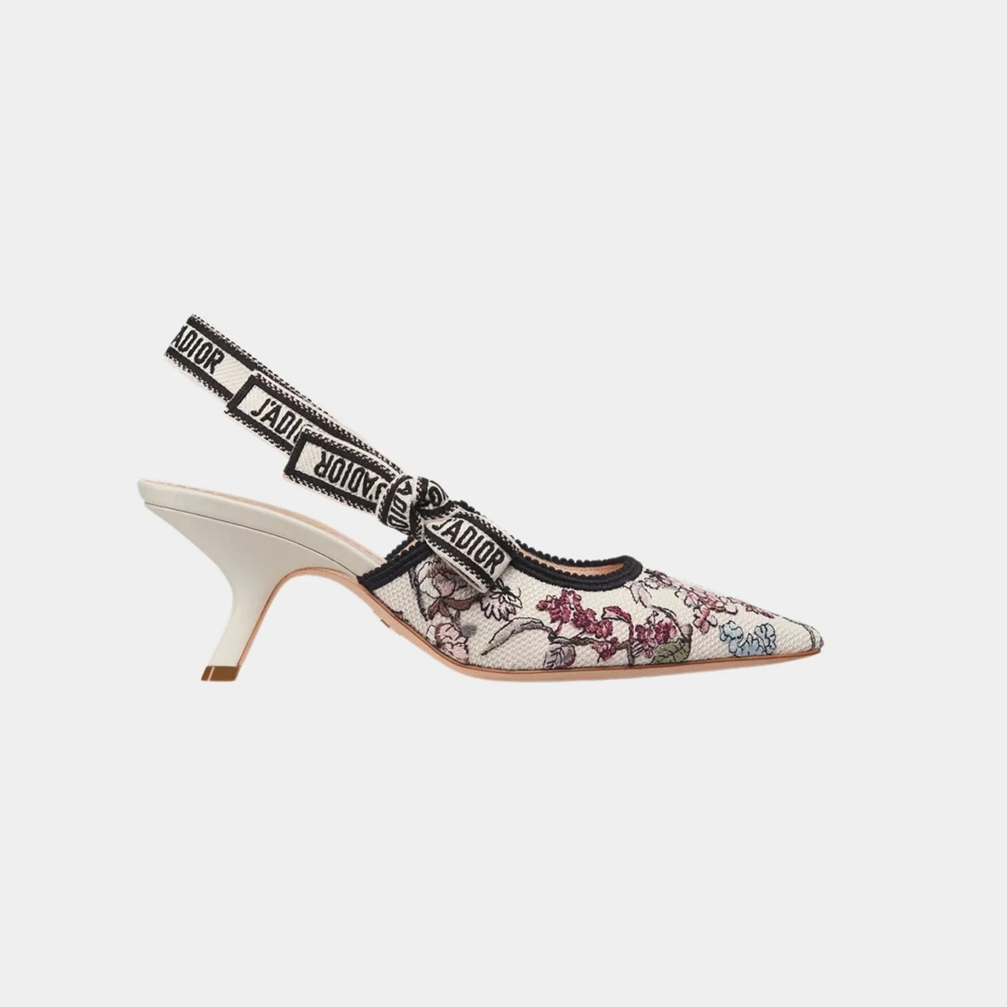 Оригінальна J Adior Slingback Pump Cotton With Millefiori Pattern Dior – боковий вид