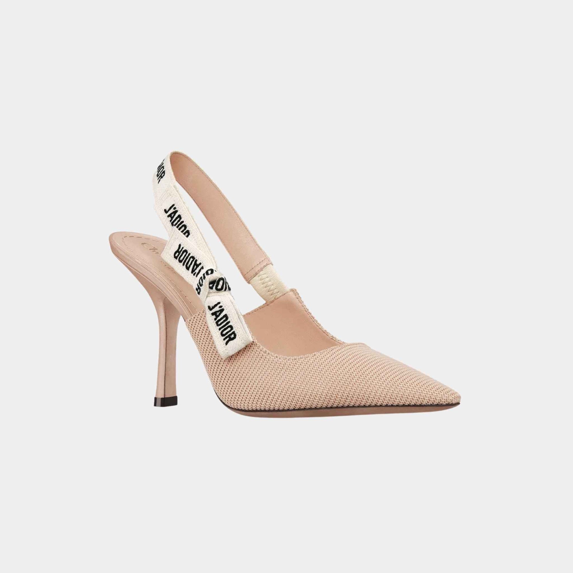 Jadior Slingback Pump Heels With Nude Technical Fabric Dior оригінал – Купити в Україні – боковий вид