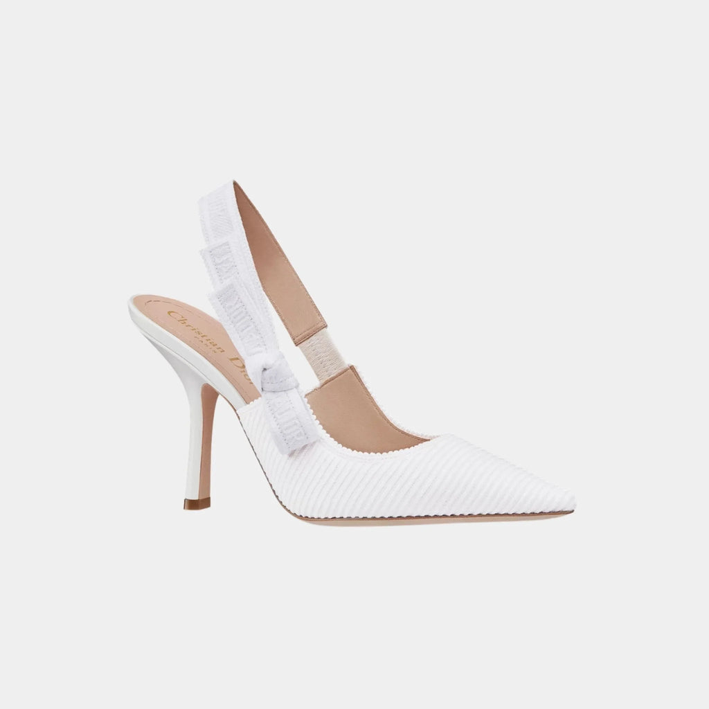 J Adior Slingback Pumps Embroidered Cotton Dior оригінал – Купити в Україні – вид ззаду
