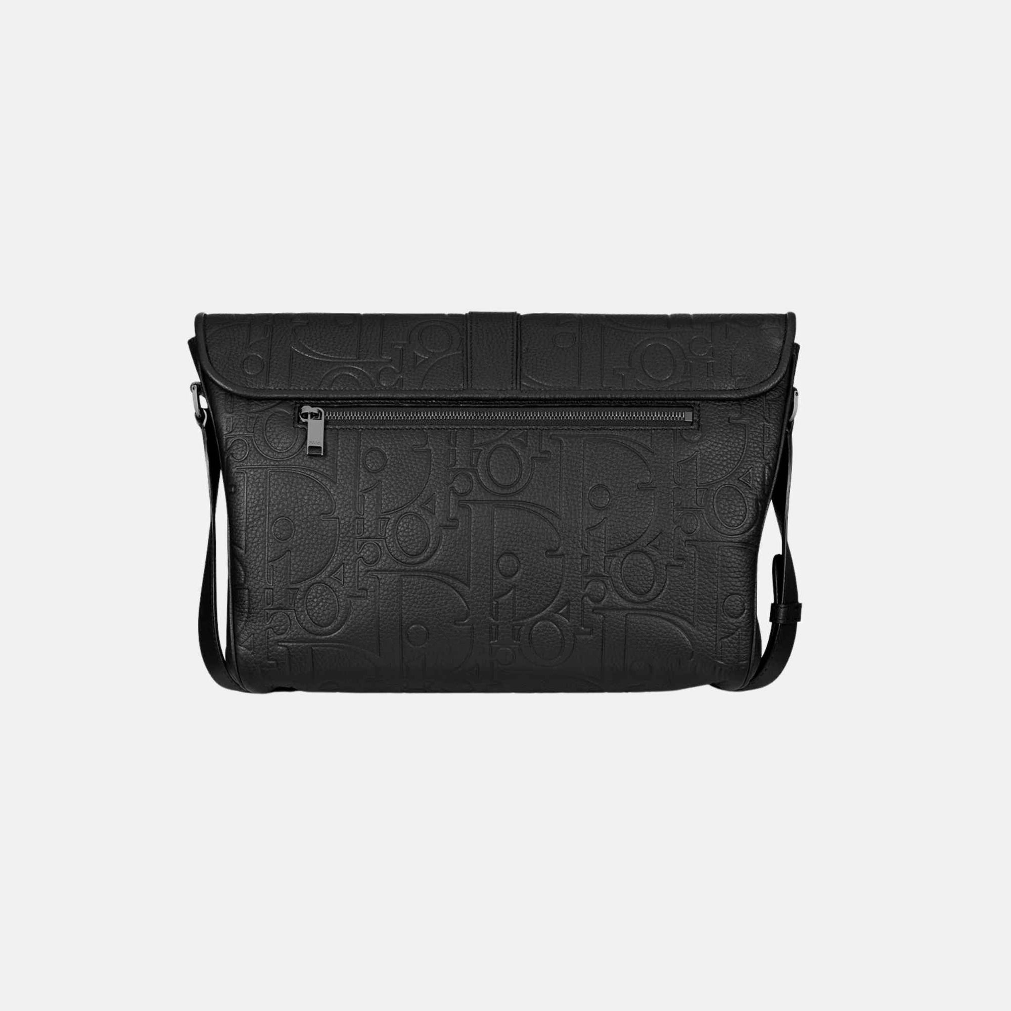 Large Daily Messenger Bag With Flap In Grained Calfskin Dior – Гарантія оригінальності – детальний вид