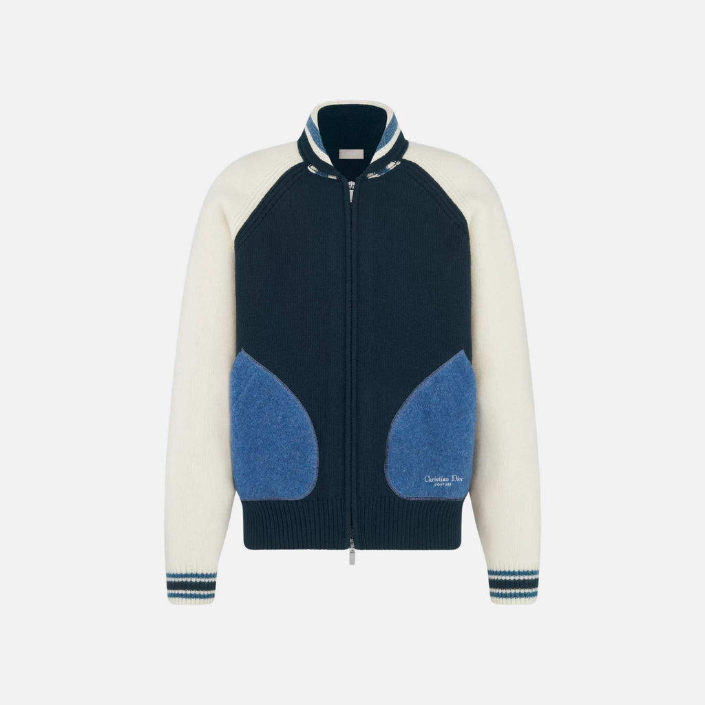 Lily Of The Valley Varsity Cardigan In Felted Wool Jersey Dior – Гарантія оригінальності – боковий вид
