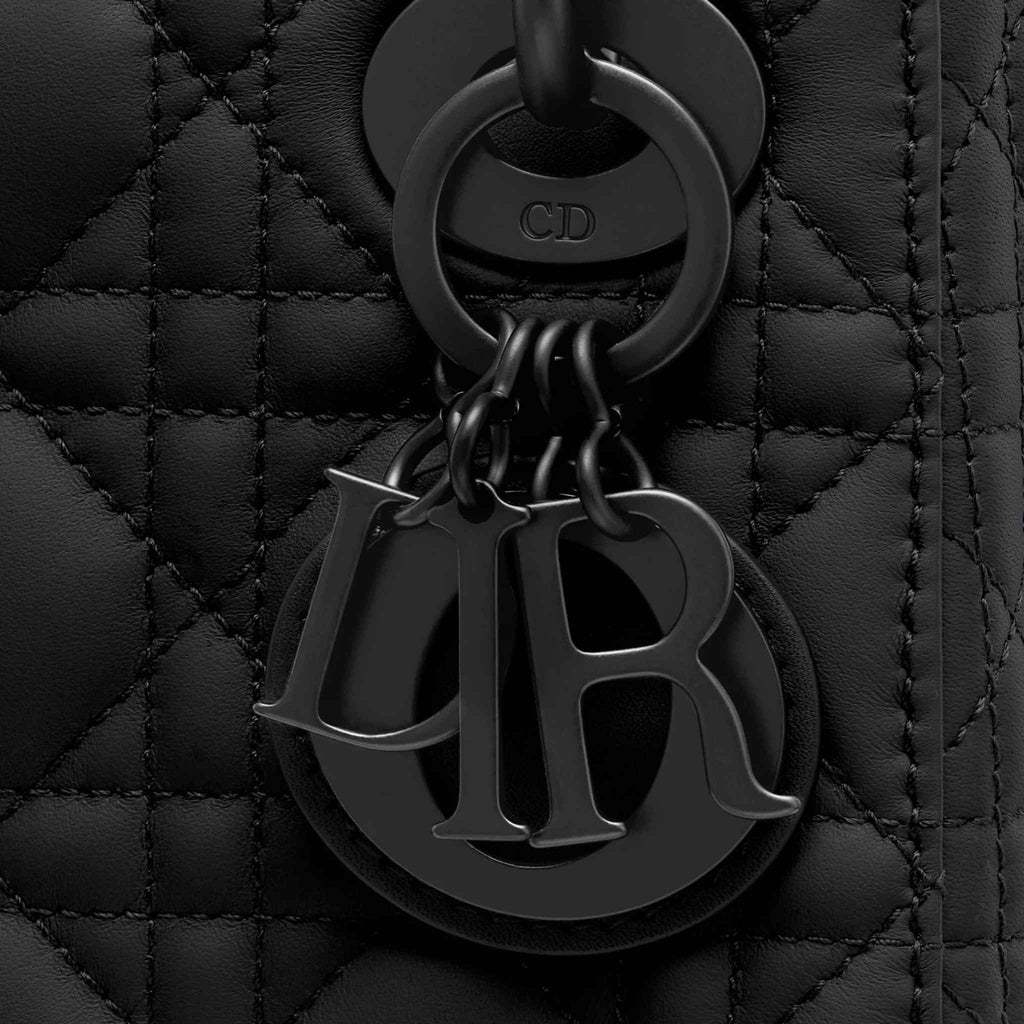 Mini Lady Dior Bag Black Ultramatte Dior оригінал – Купити в Україні – вид ззаду