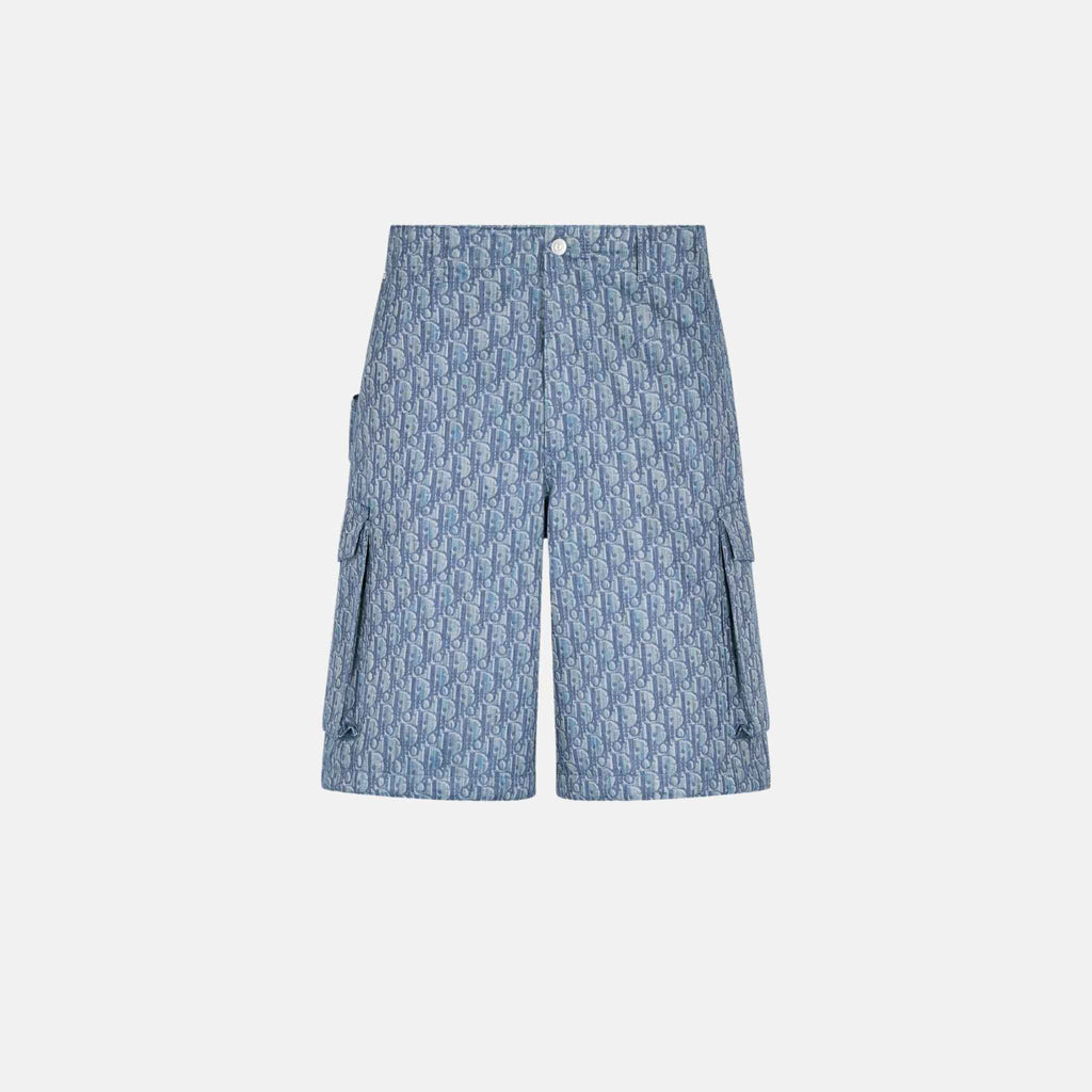 Оригінальна Oblique Bermuda Cargo Shorts In Cotton Blend Twill Dior – боковий вид