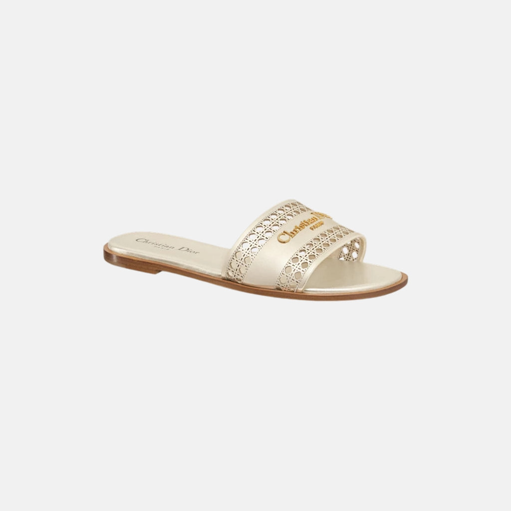 Оригінальна Or D Lane Slide In Openwork Microcannage Laminated Calfskin Dior – вид ззаду
