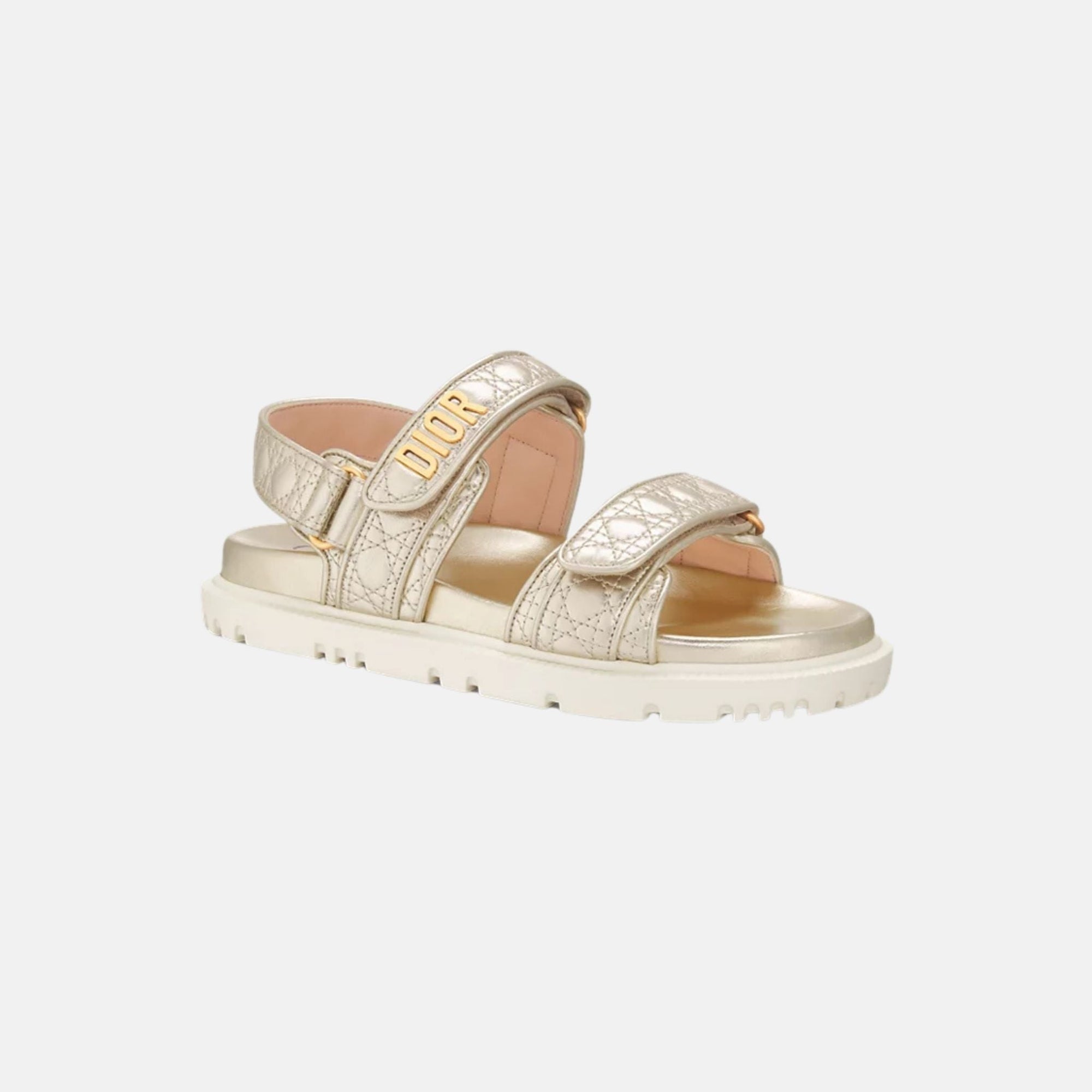 Or Dioract Sandal In Quilted Laminated Sheepskin Dior – Гарантія оригінальності – вид ззаду