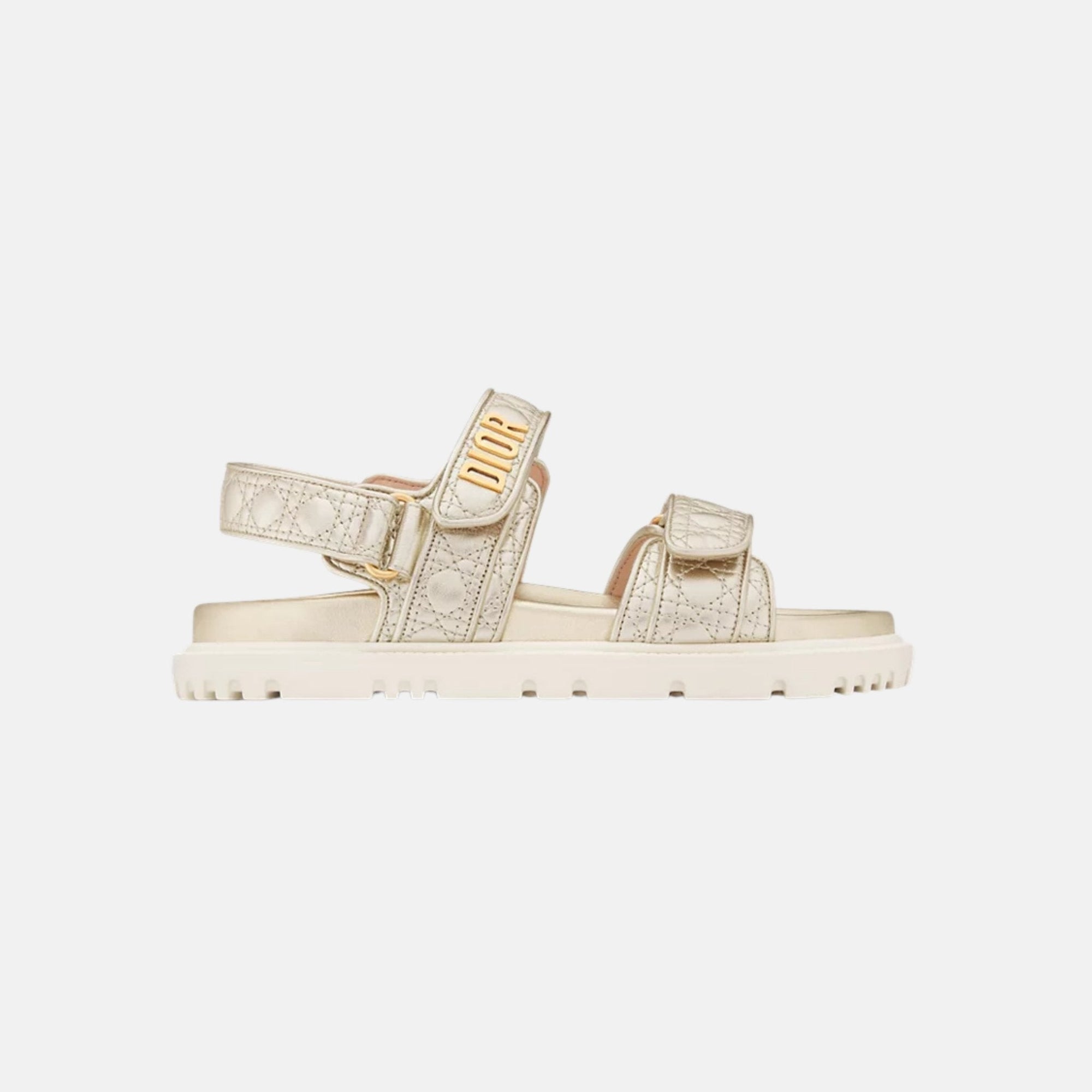 Or Dioract Sandal In Quilted Laminated Sheepskin Dior – Гарантія оригінальності – боковий вид