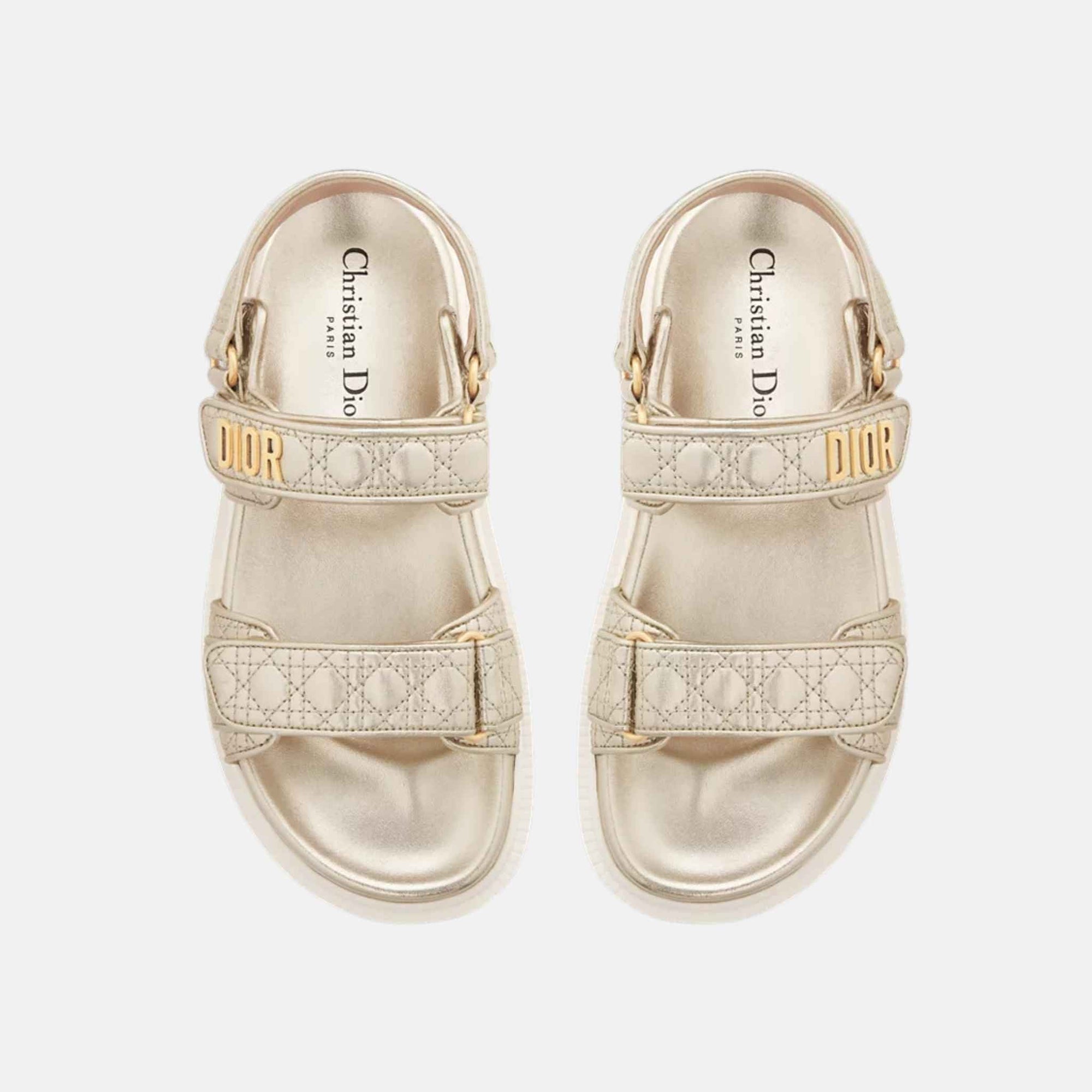 Or Dioract Sandal In Quilted Laminated Sheepskin Dior – Гарантія оригінальності – детальний вид