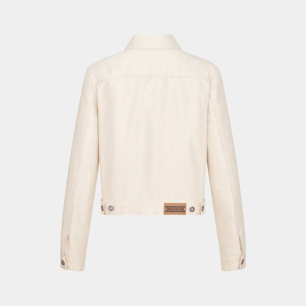 Оригінальна Or Jacket Gold-Tone Cotton-Blend Denim Dior – вид ззаду