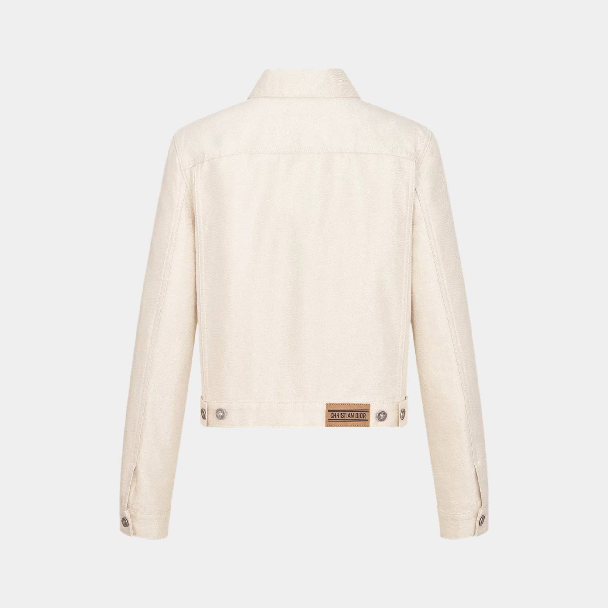 Оригінальна Or Jacket Gold-Tone Cotton-Blend Denim Dior – вид ззаду