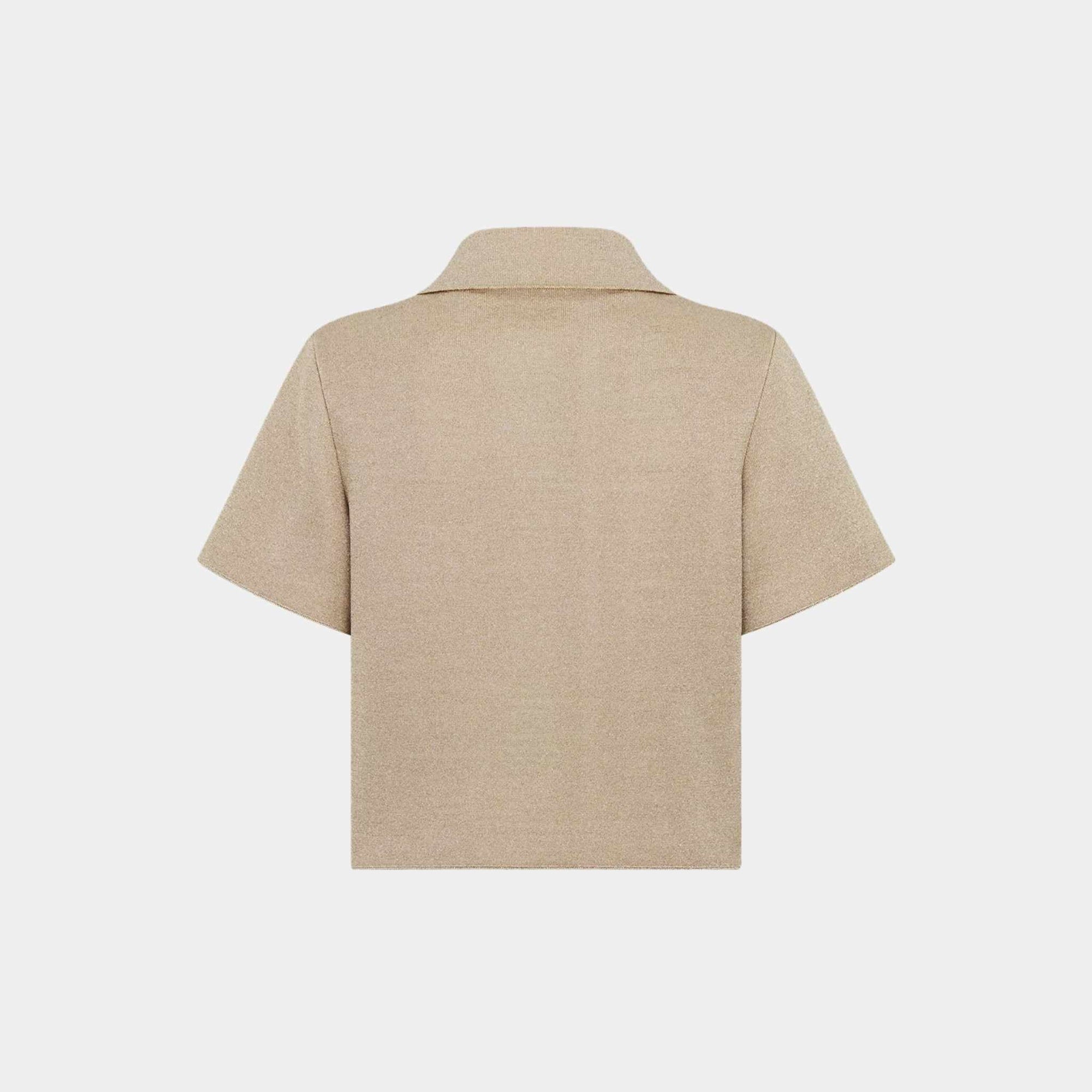 Or Short-Sleeved Jacket Gold-Tone Technical Knit Dior – Гарантія оригінальності – вид ззаду
