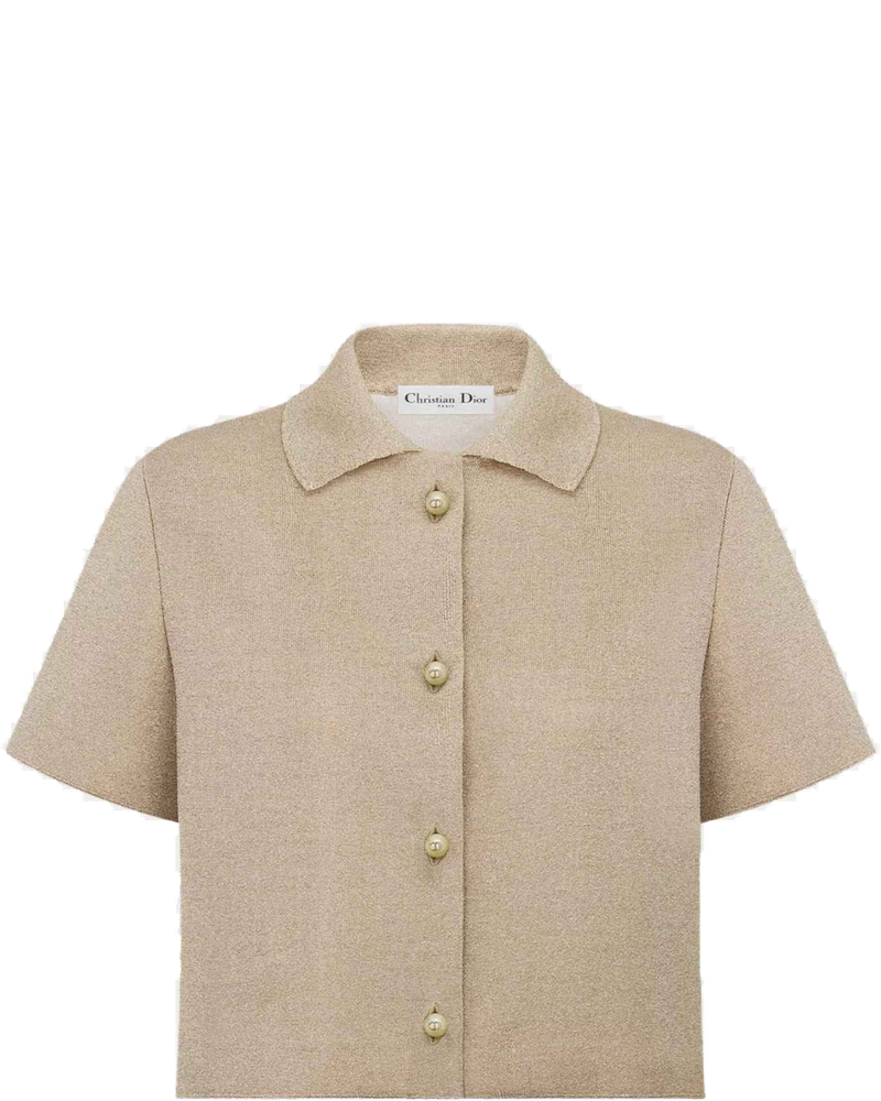 Or Short-Sleeved Jacket Gold-Tone Technical Knit Dior – Гарантія оригінальності