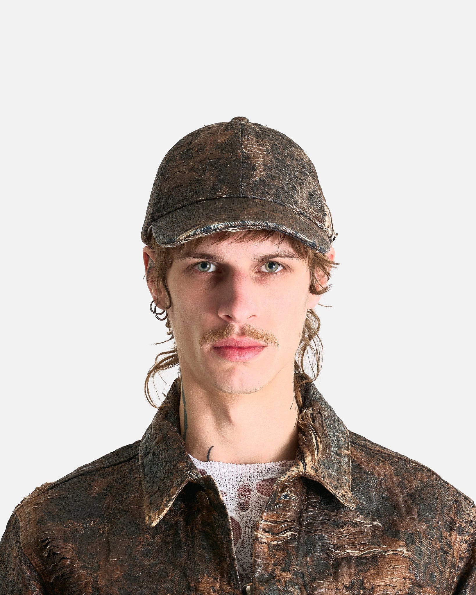 Оригінальна Distressed Cap In Brown Acne studios – вид ззаду