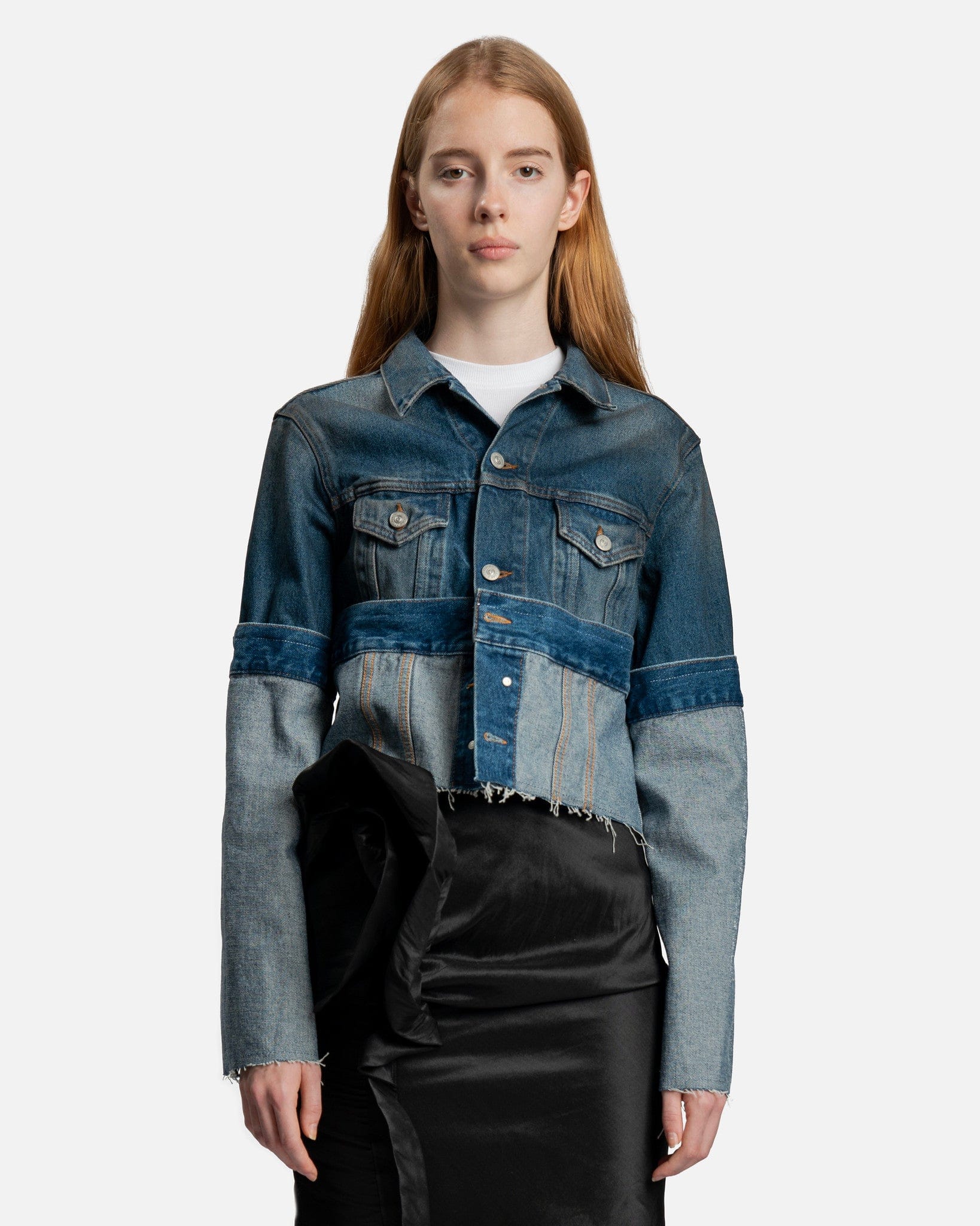 Distressed Denim Jacket In Medium Blue Maison margiela оригінал – Купити в Україні – боковий вид