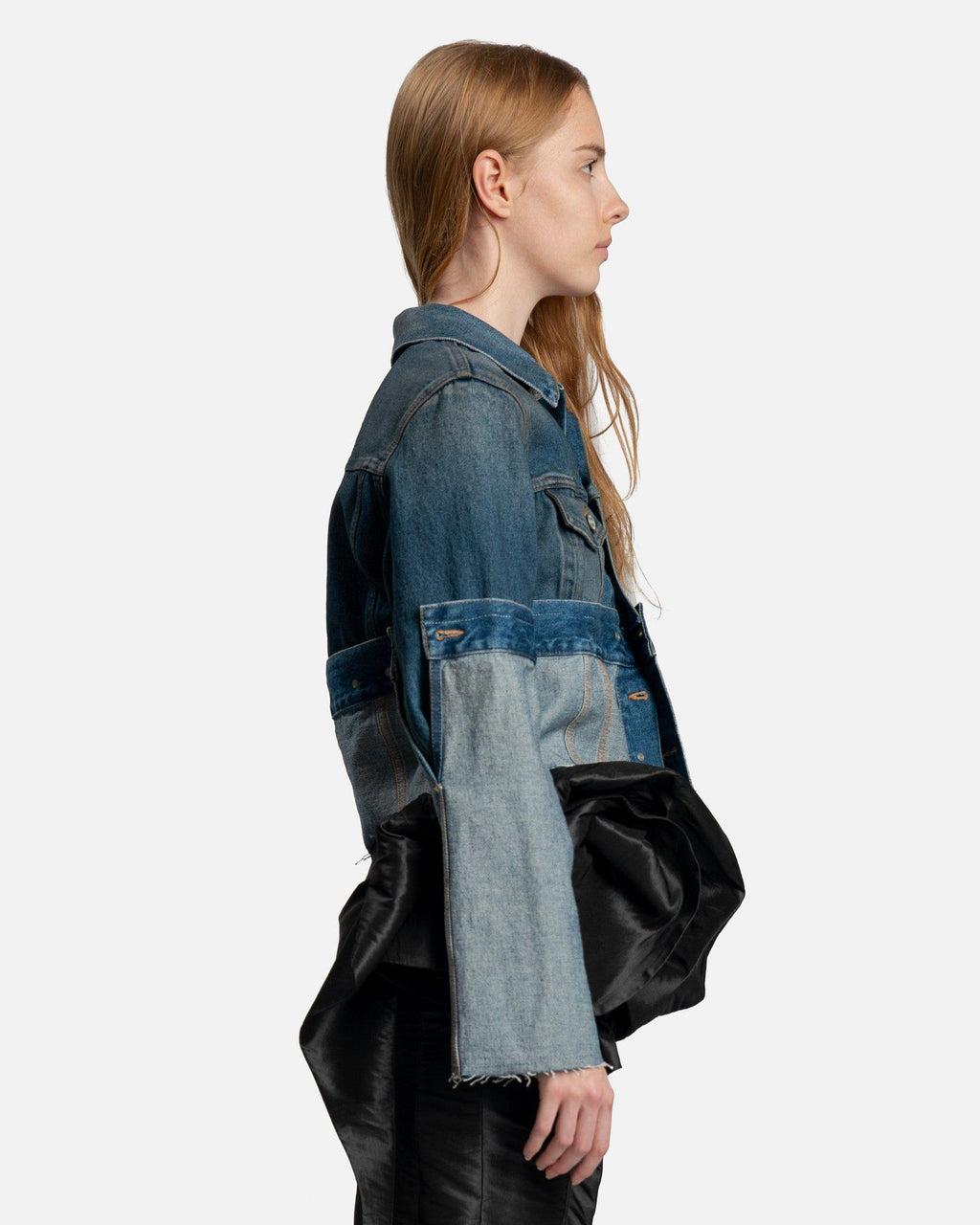 Distressed Denim Jacket In Medium Blue Maison margiela оригінал – Купити в Україні – вид ззаду