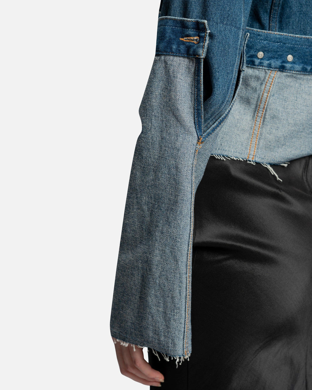 Distressed Denim Jacket In Medium Blue Maison margiela оригінал – Купити в Україні – збільшений вид