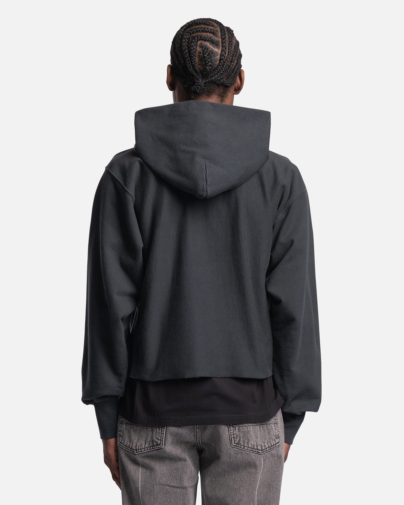 Distressed Logo Fleece Hoodie In Black Delavè Maison margiela оригінал – Купити в Україні – детальний вид