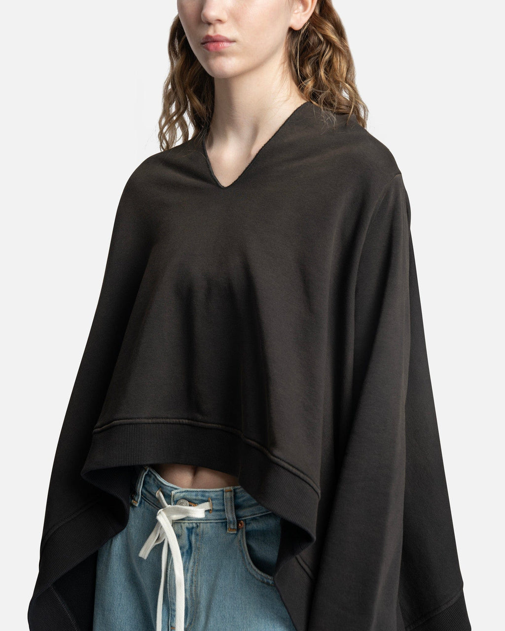 Distressed Sweatshirt In Black Maison margiela оригінал – Купити в Україні – детальний вид