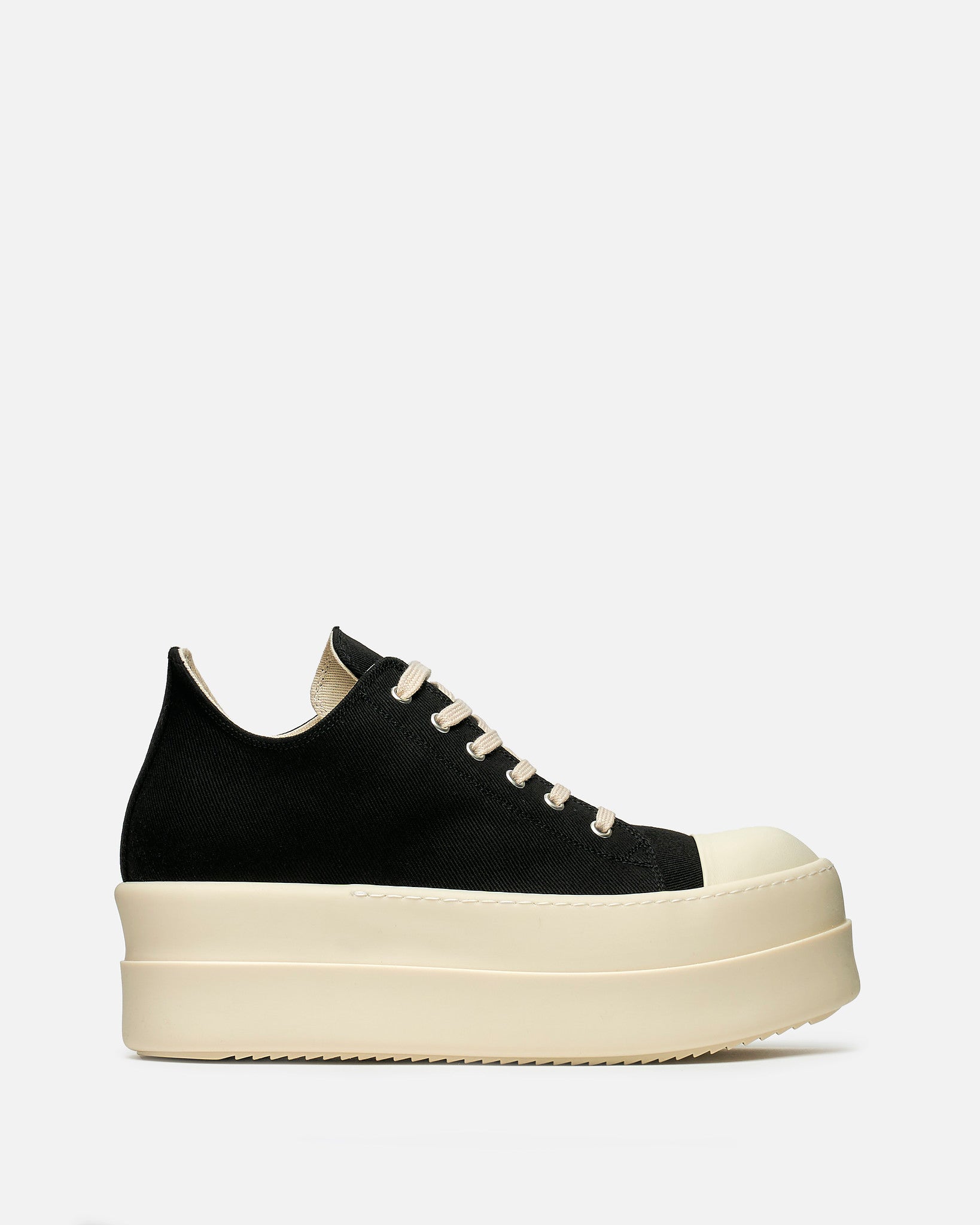 Double Bumper Low Sneaks In Black Rick owens оригінал – Купити в Україні – боковий вид
