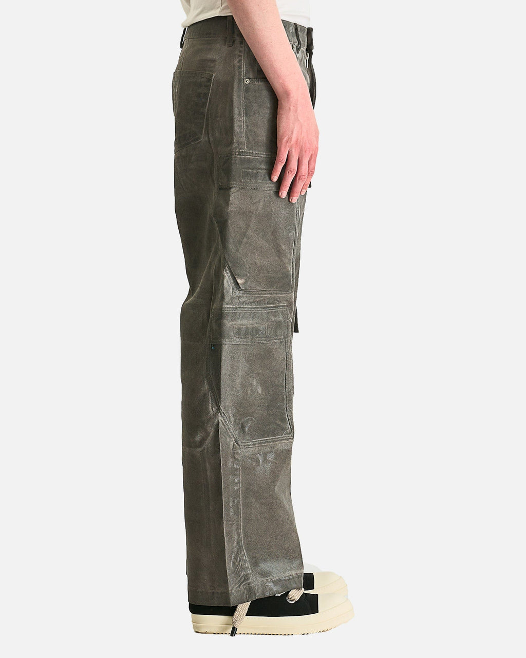 Оригінальна Double Cargo Jeans In Dark Dust Rick owens – вид ззаду