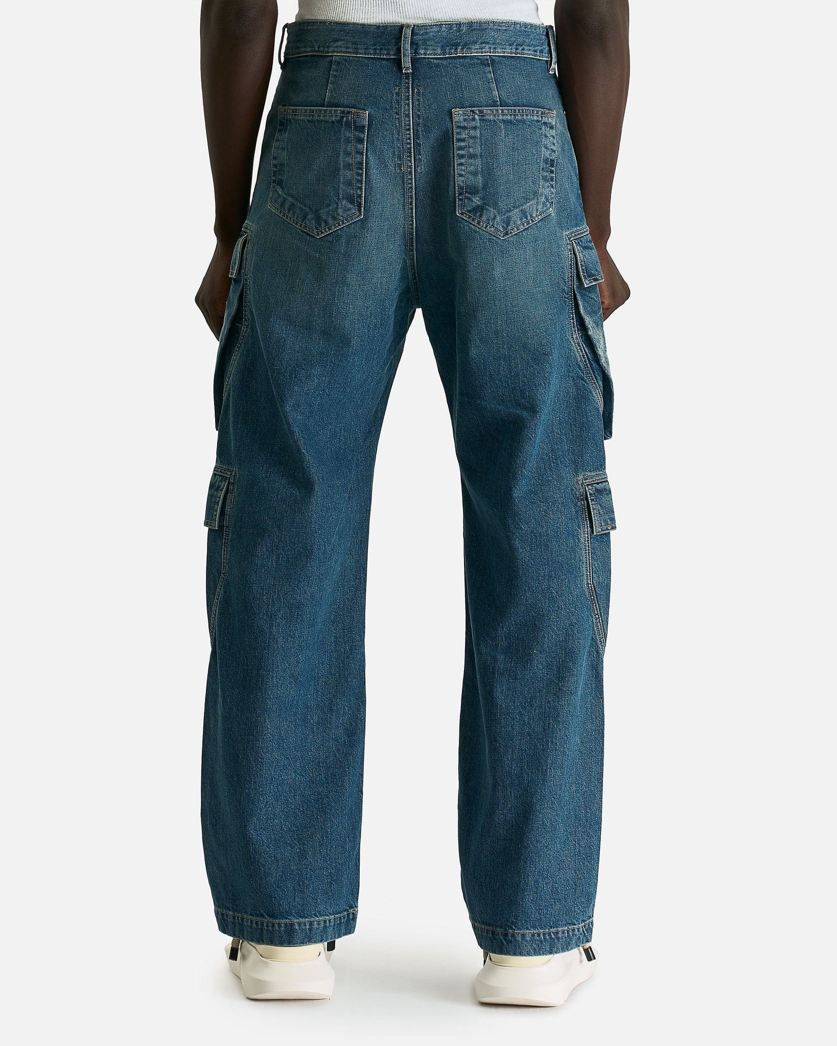 Double Cargo Jeans In Washed Indigo Rick owens оригінал – Купити в Україні – детальний вид
