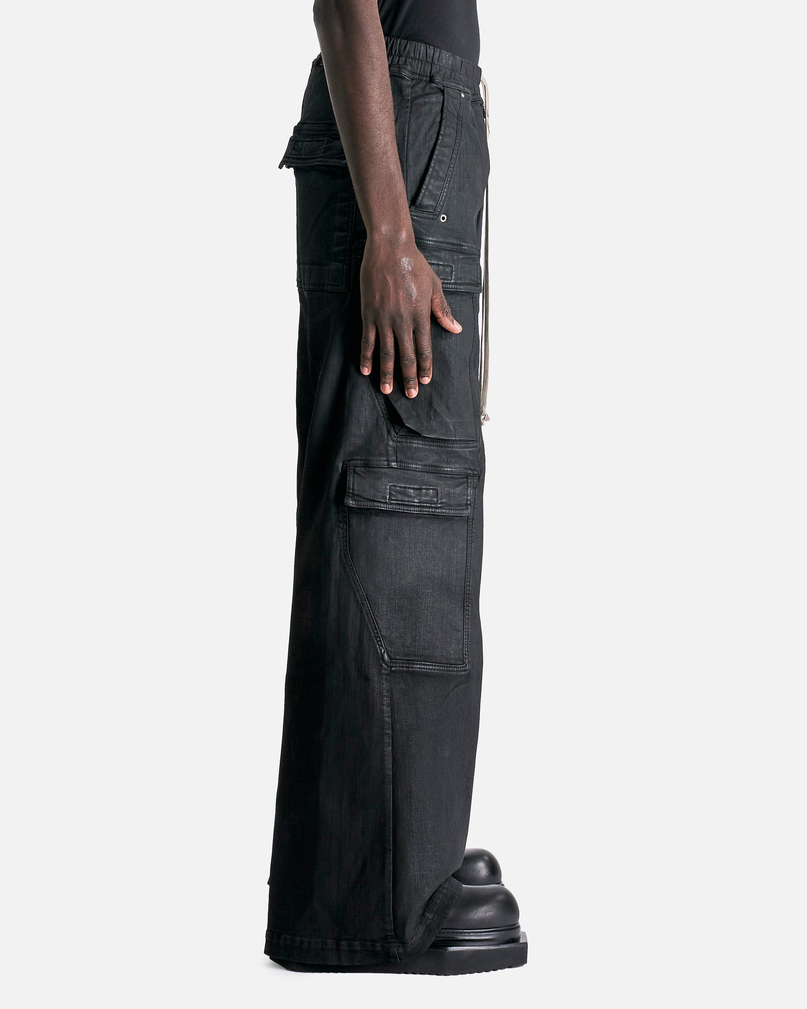 Double Cargo Jumbo Belas In Black Wax Rick owens – Гарантія оригінальності – вид ззаду
