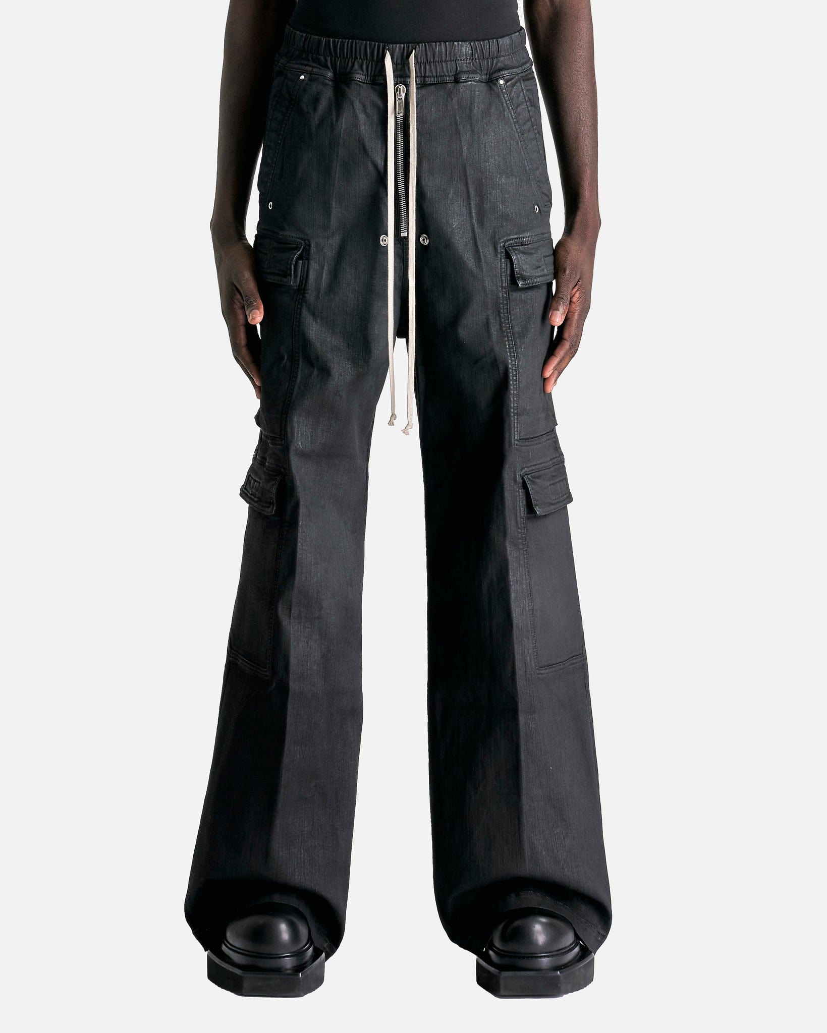 Double Cargo Jumbo Belas In Black Wax Rick owens – Гарантія оригінальності – боковий вид
