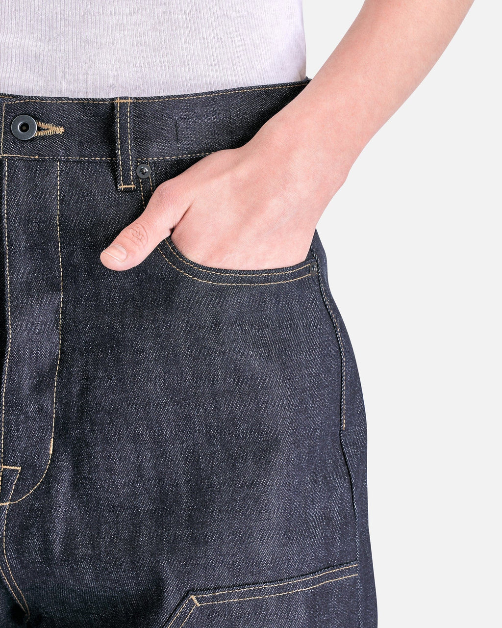 Double Knee Geth Cut In Indigo Rick owens – Гарантія оригінальності – збільшений вид