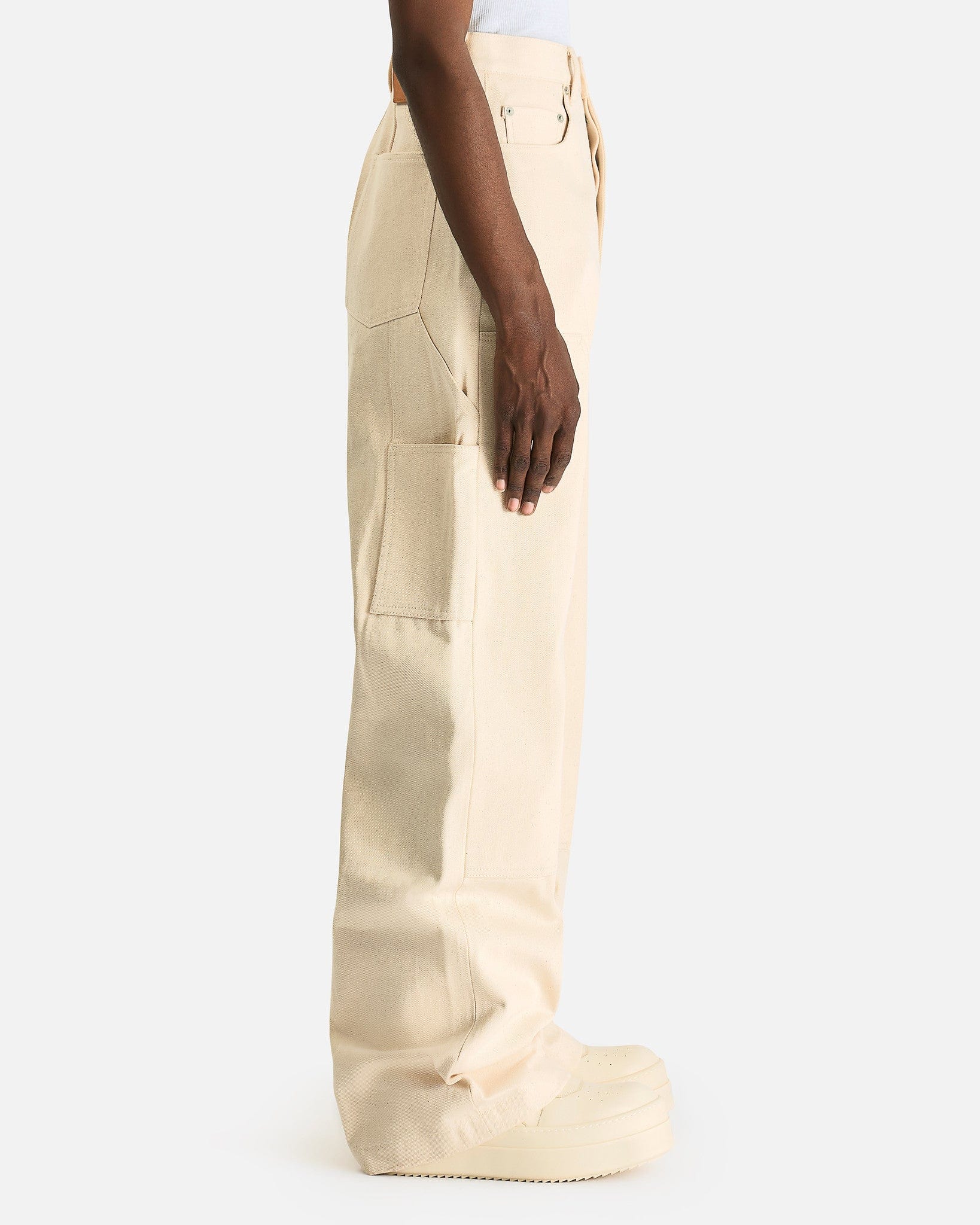 Double Knee Geth In Natural Rick owens оригінал – Купити в Україні – вид ззаду