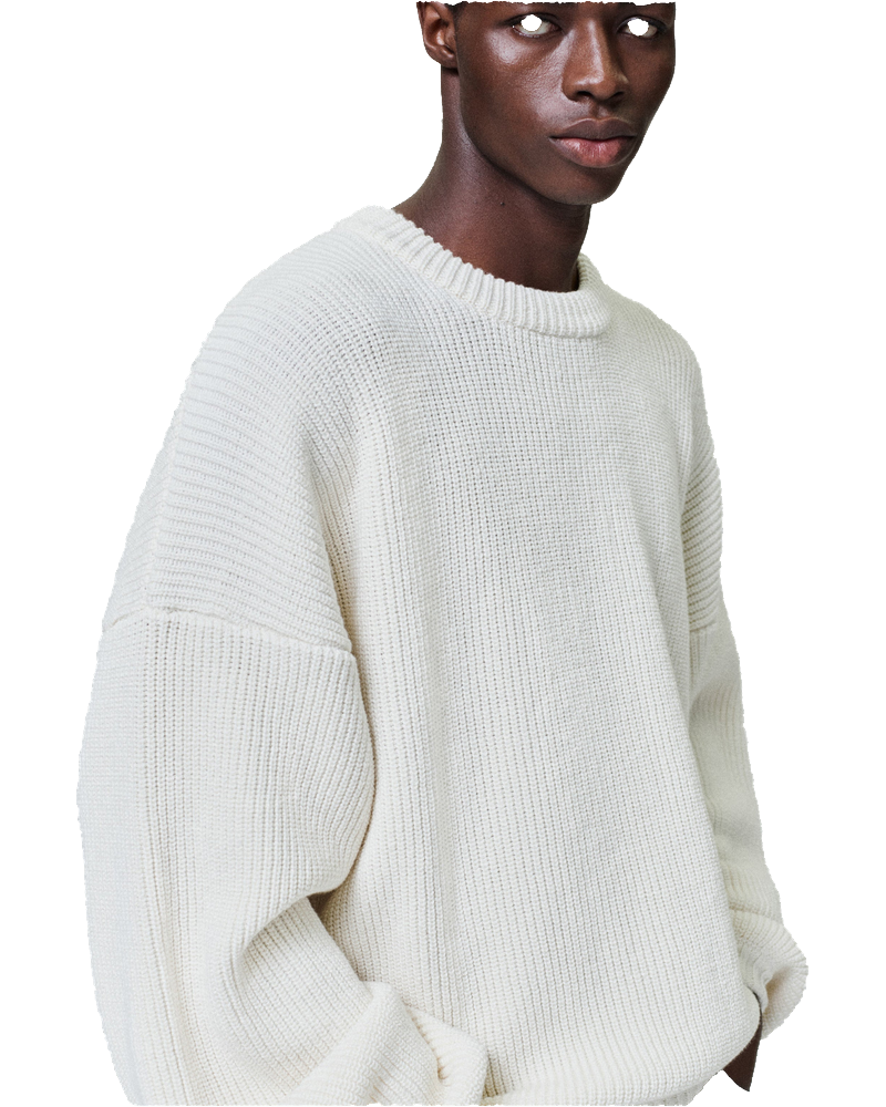 Оригінальна Double Knit Linen Wool Cotton Crewneck Sweater Fear of god