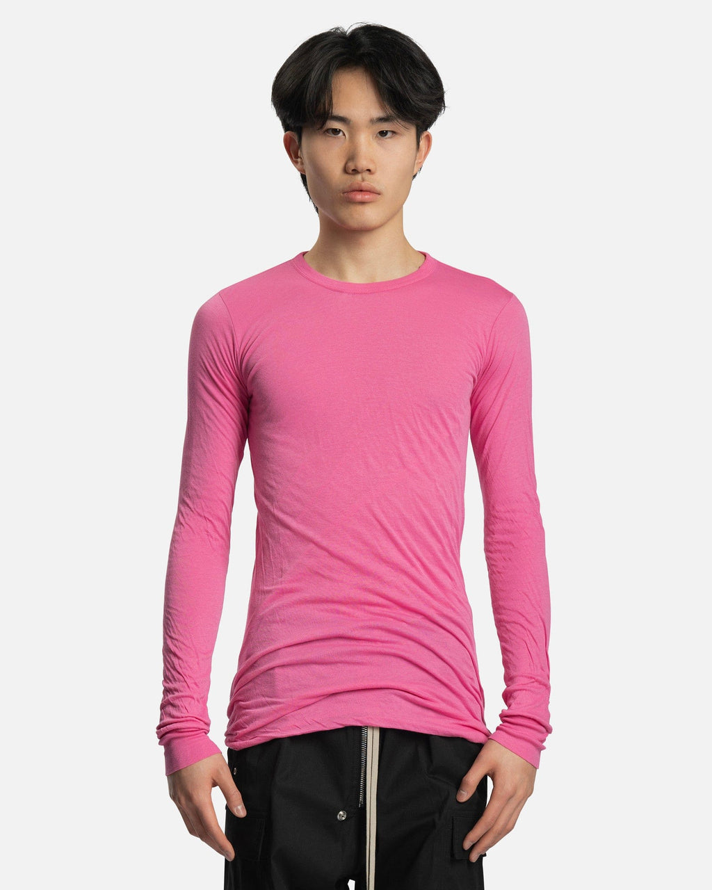 Double Ls T-Shirt In Hot Pink Rick owens оригінал – Купити в Україні – боковий вид