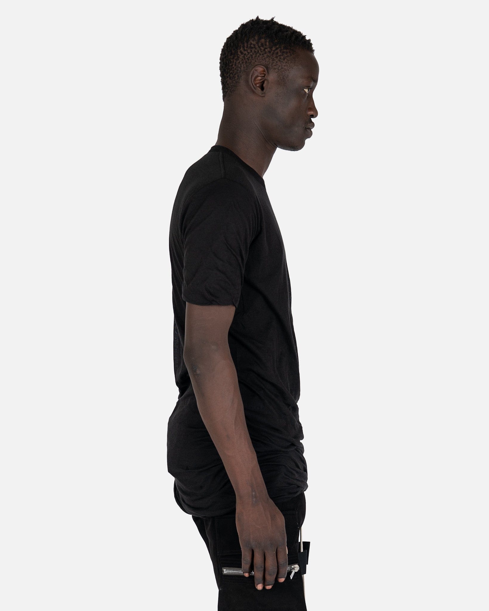Double Shortsleeve T-Shirt In Black Rick owens – Гарантія оригінальності – вид ззаду