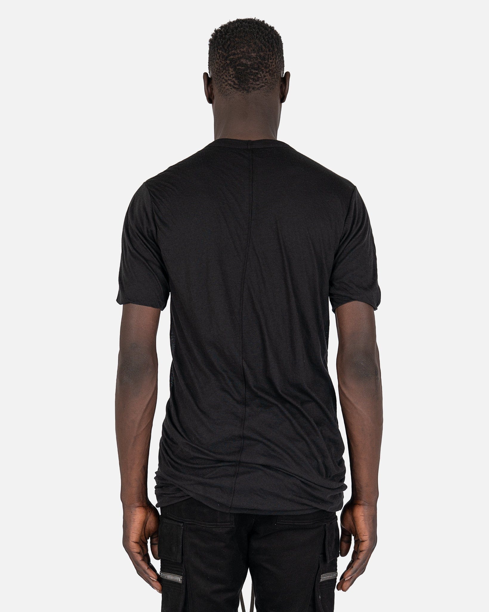 Double Shortsleeve T-Shirt In Black Rick owens – Гарантія оригінальності – детальний вид