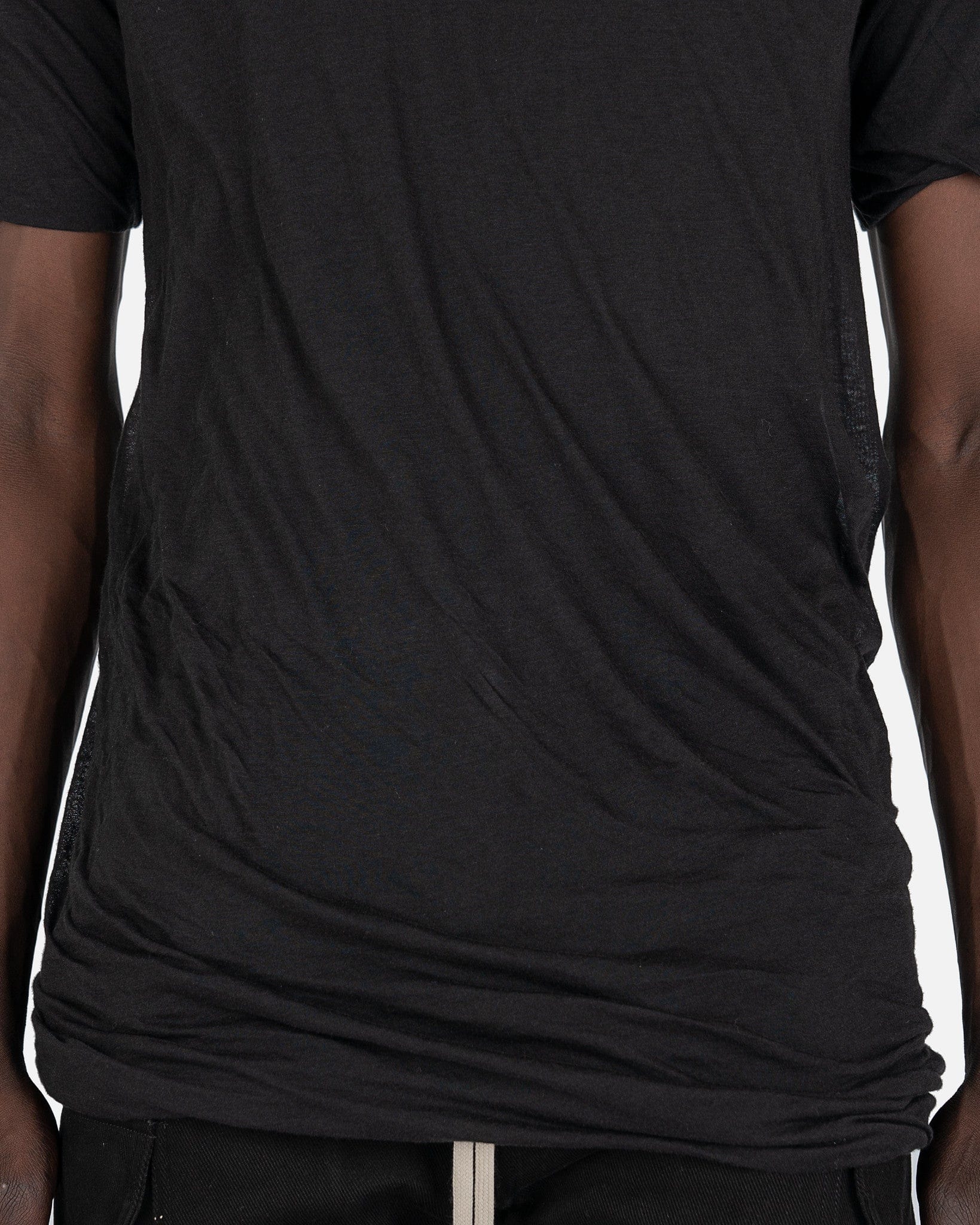 Double Shortsleeve T-Shirt In Black Rick owens – Гарантія оригінальності – збільшений вид