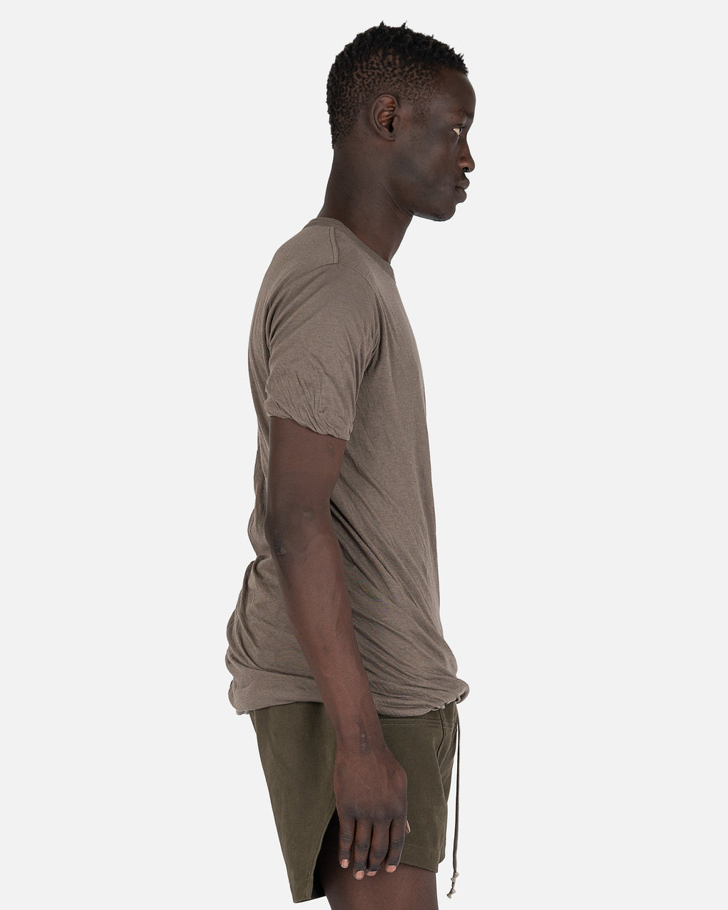 Оригінальна Double Shortsleeve T-Shirt In Dust Rick owens – вид ззаду