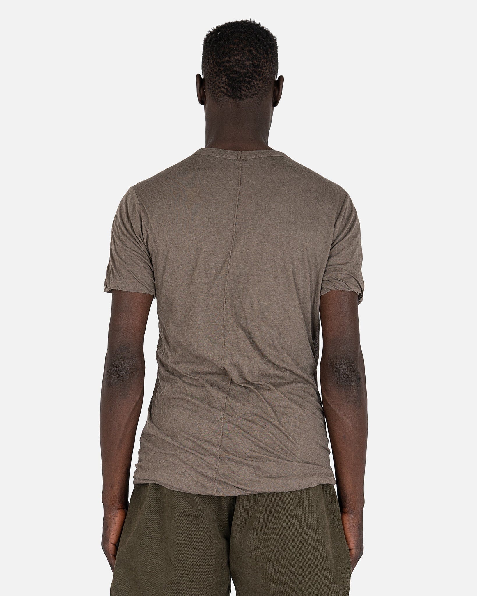 Оригінальна Double Shortsleeve T-Shirt In Dust Rick owens – детальний вид