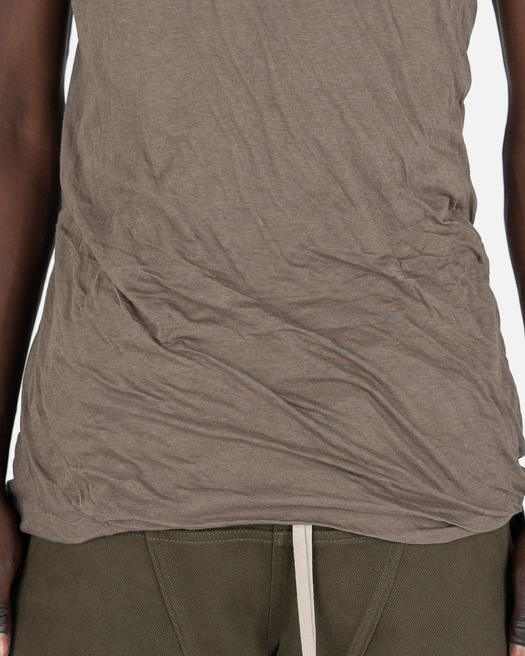 Оригінальна Double Shortsleeve T-Shirt In Dust Rick owens – збільшений вид