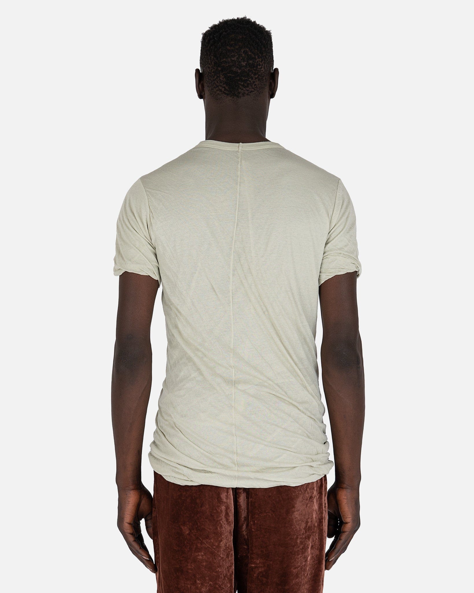 Double Shortsleeve T-Shirt In Pearl Rick owens – Гарантія оригінальності – детальний вид