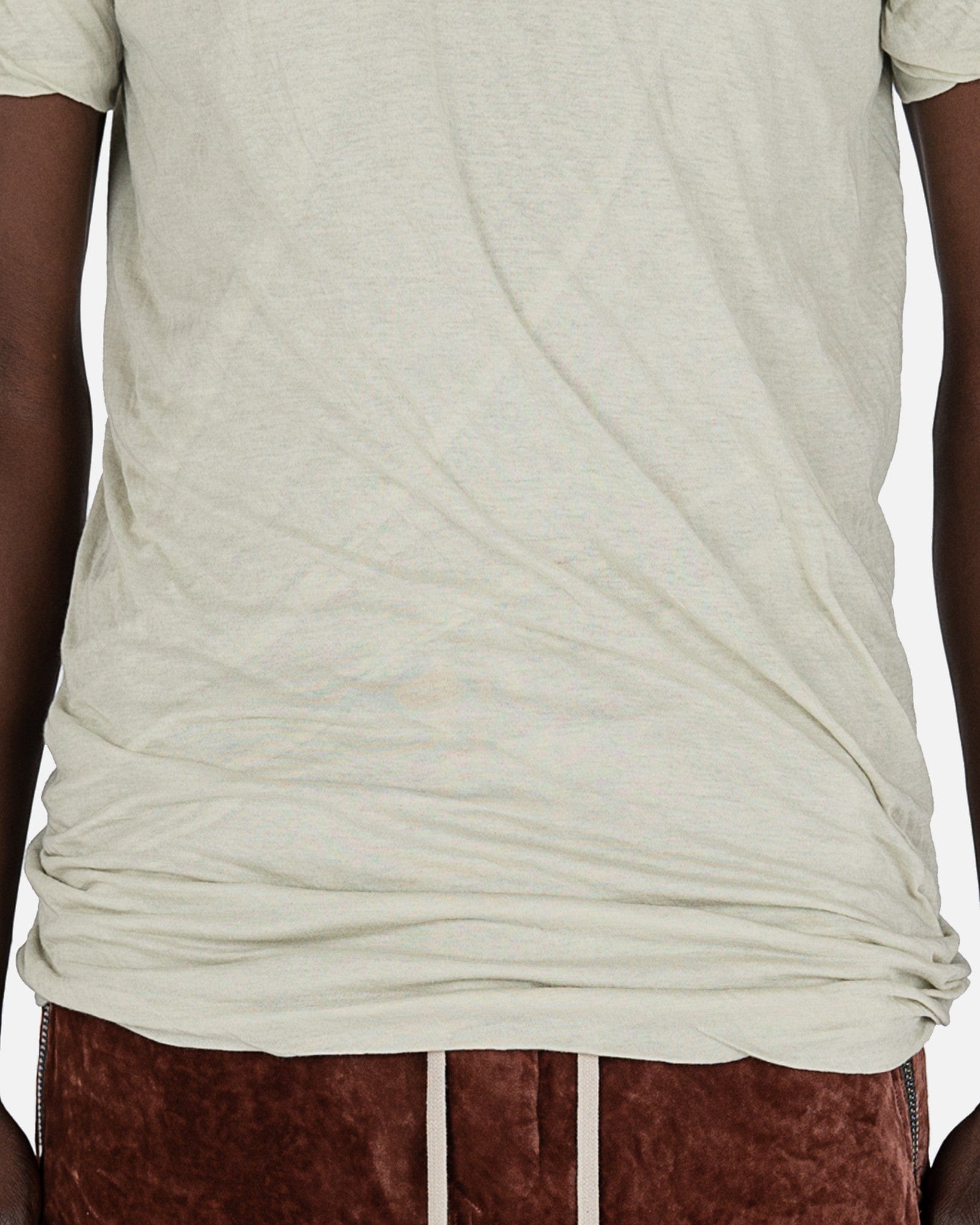 Double Shortsleeve T-Shirt In Pearl Rick owens – Гарантія оригінальності – збільшений вид