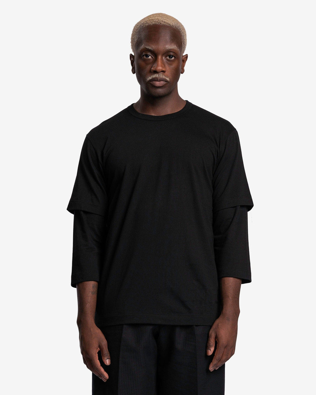 Double Sleeve Shirt In Black Comme des garcons оригінал – Купити в Україні – боковий вид