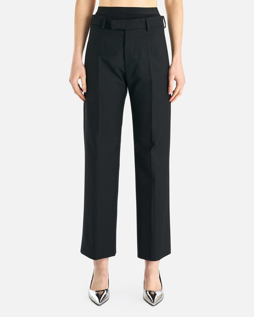 Double Waistband Trousers In Black Maison margiela оригінал – Купити в Україні – боковий вид