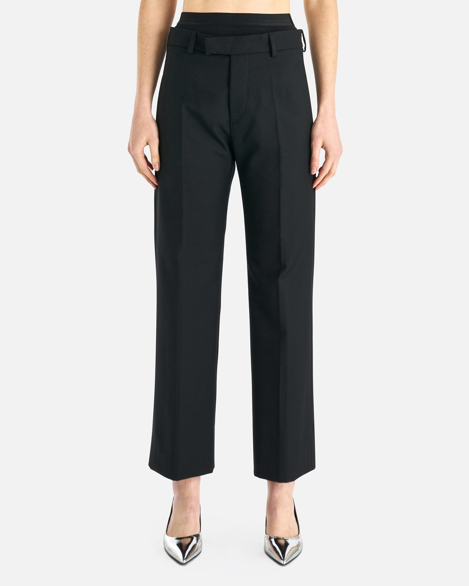 Double Waistband Trousers In Black Maison margiela оригінал – Купити в Україні – боковий вид