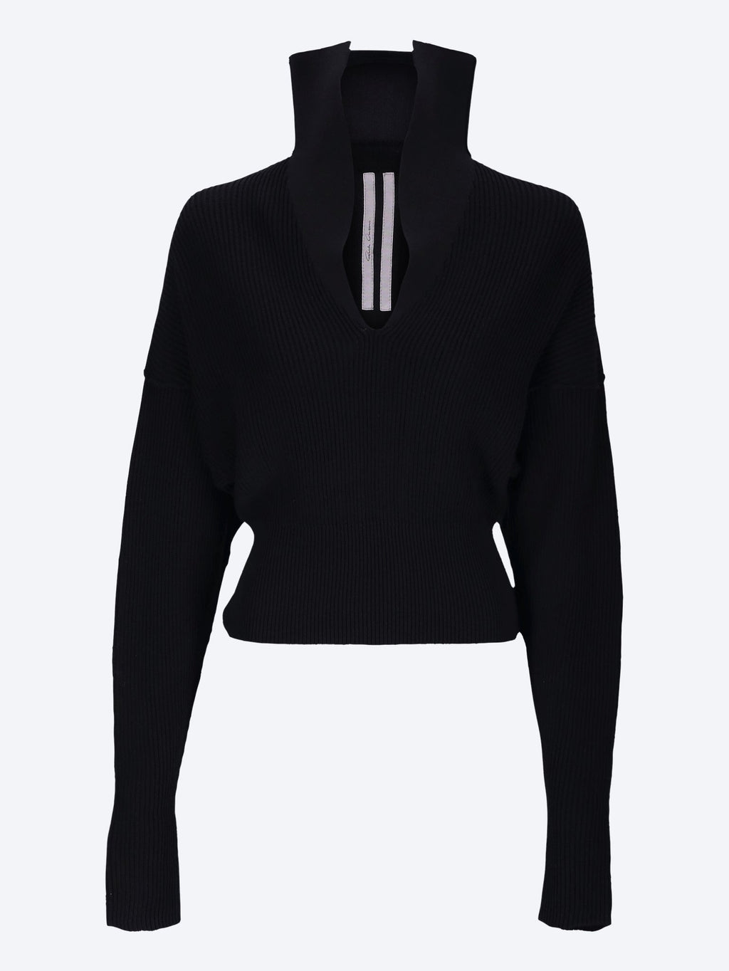 Dracu Cropped V-Neck Sweater Rick owens – Гарантія оригінальності – боковий вид