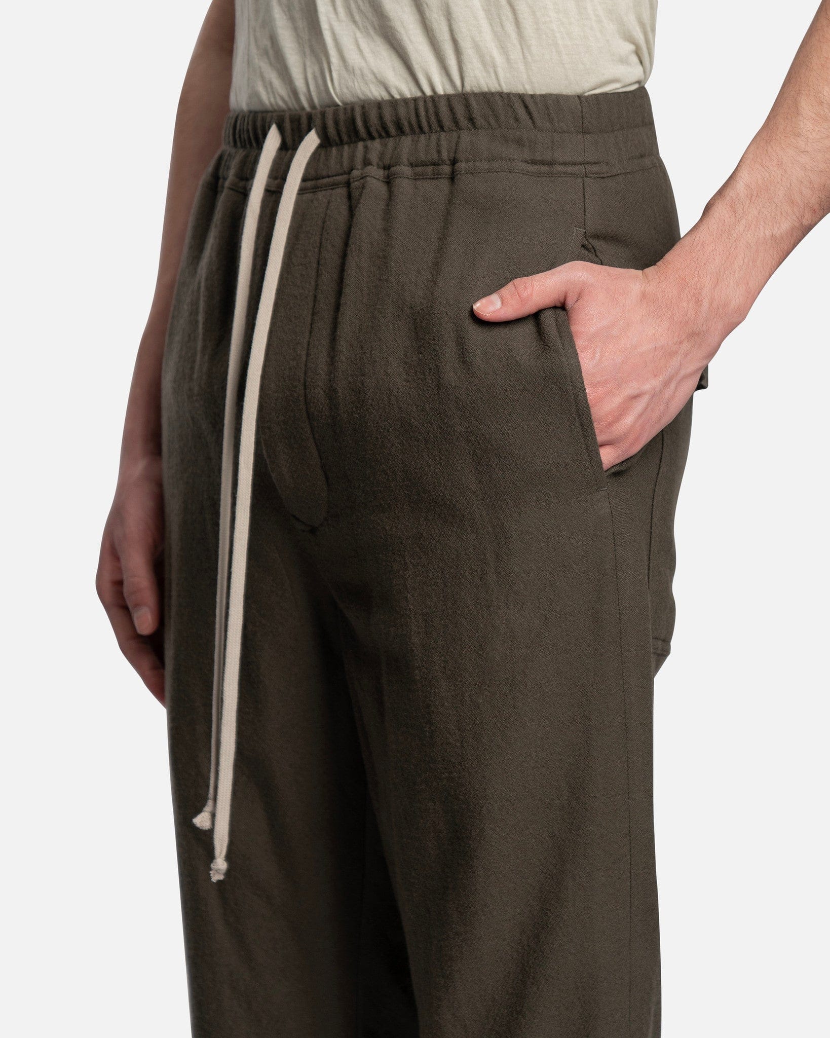 Drawstring Slim Long In Green Rick owens оригінал – Купити в Україні – збільшений вид