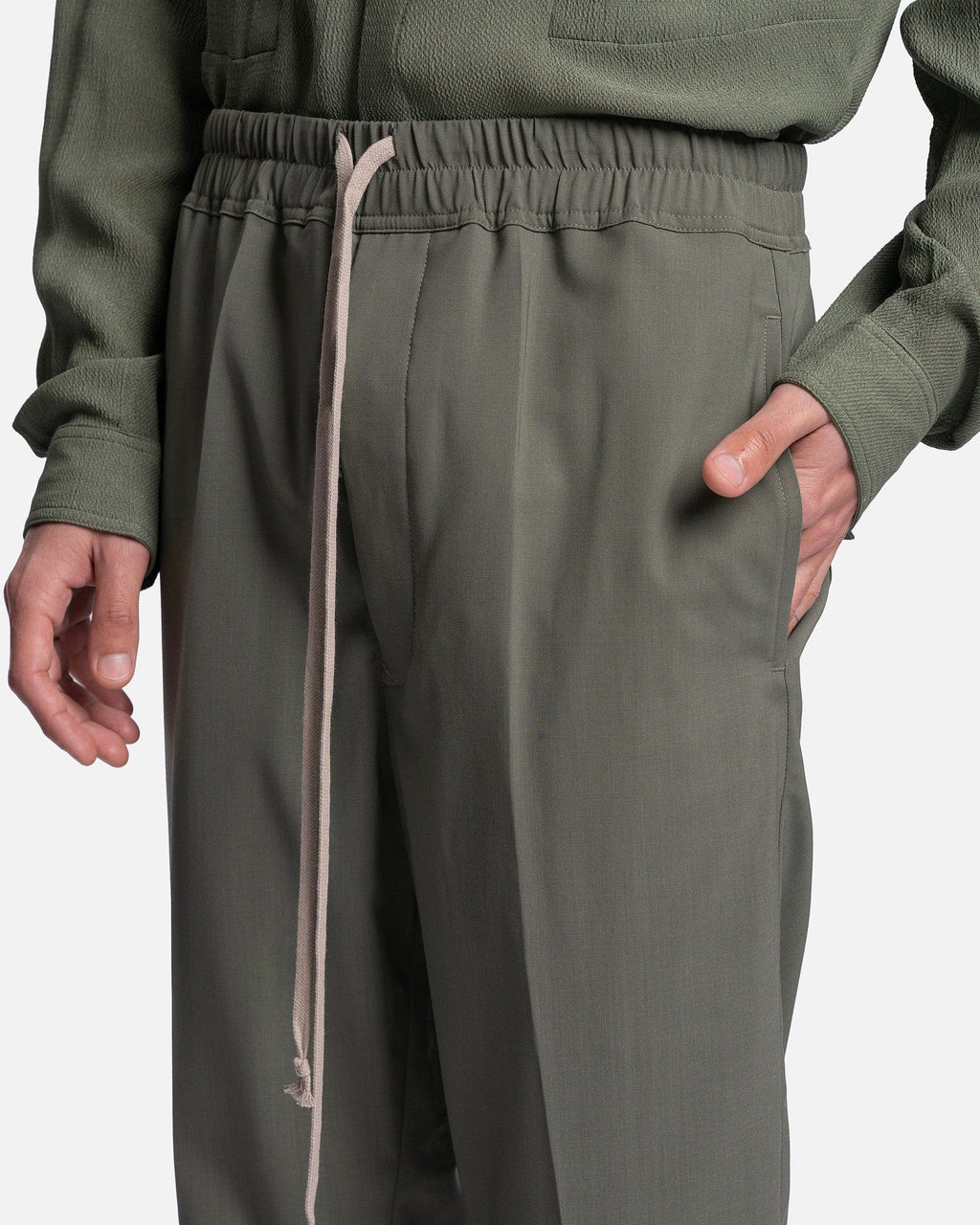 Drawstring Slim Long In Moss Rick owens оригінал – Купити в Україні – збільшений вид