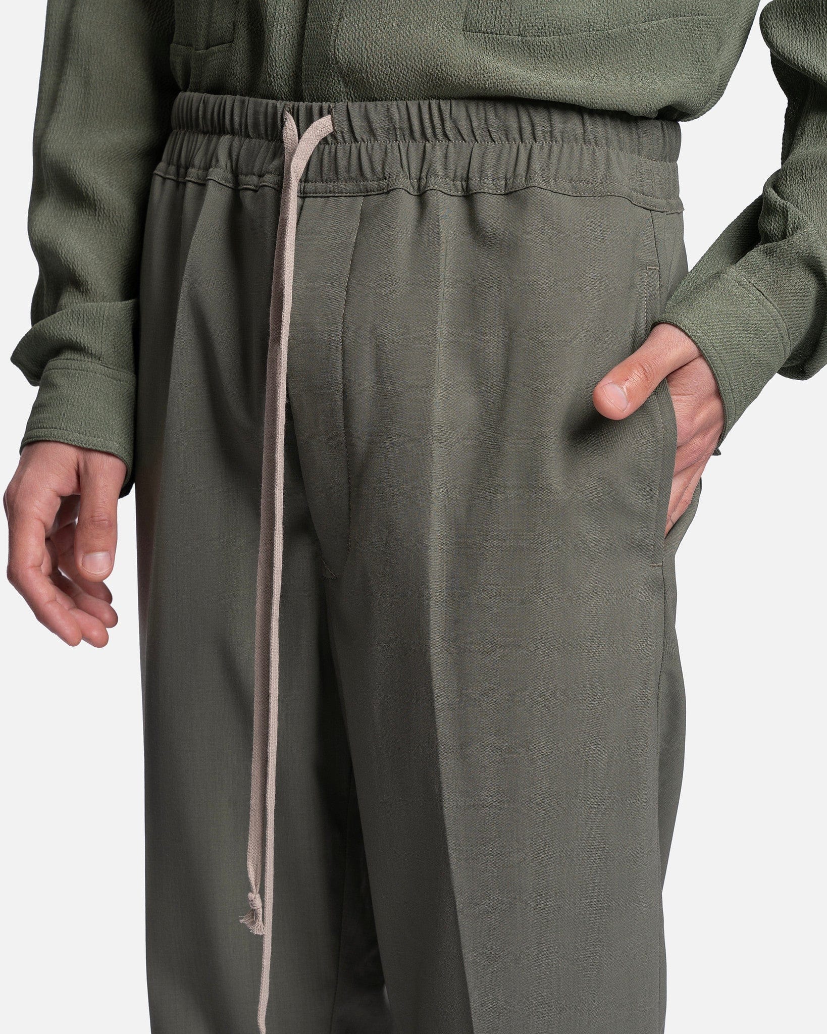 Drawstring Slim Long In Moss Rick owens оригінал – Купити в Україні – збільшений вид