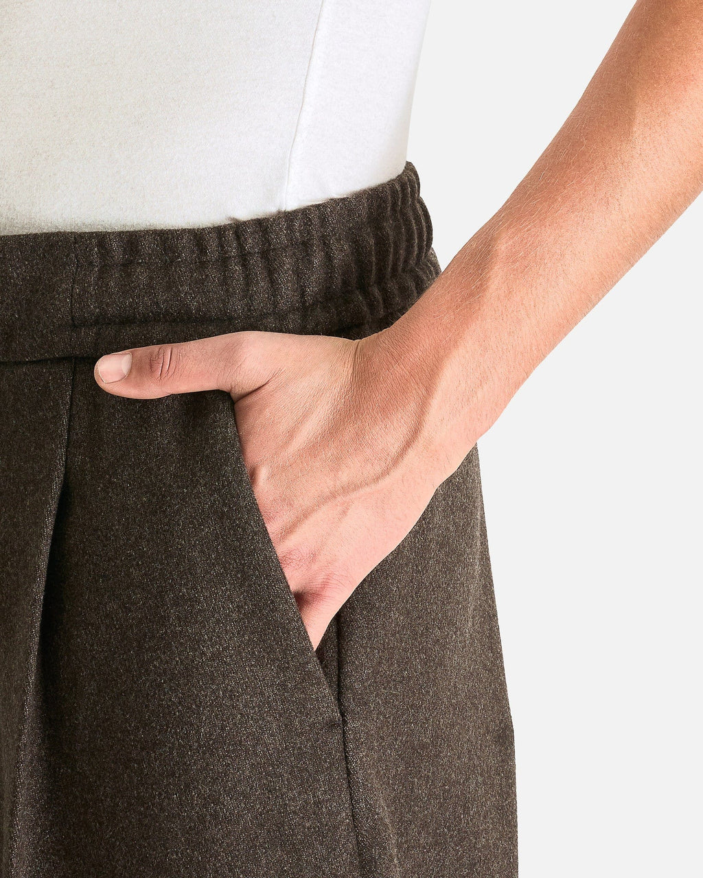 Оригінальна Drawstring Wide Leg Pant In Melange Mocha Fear of god – збільшений вид